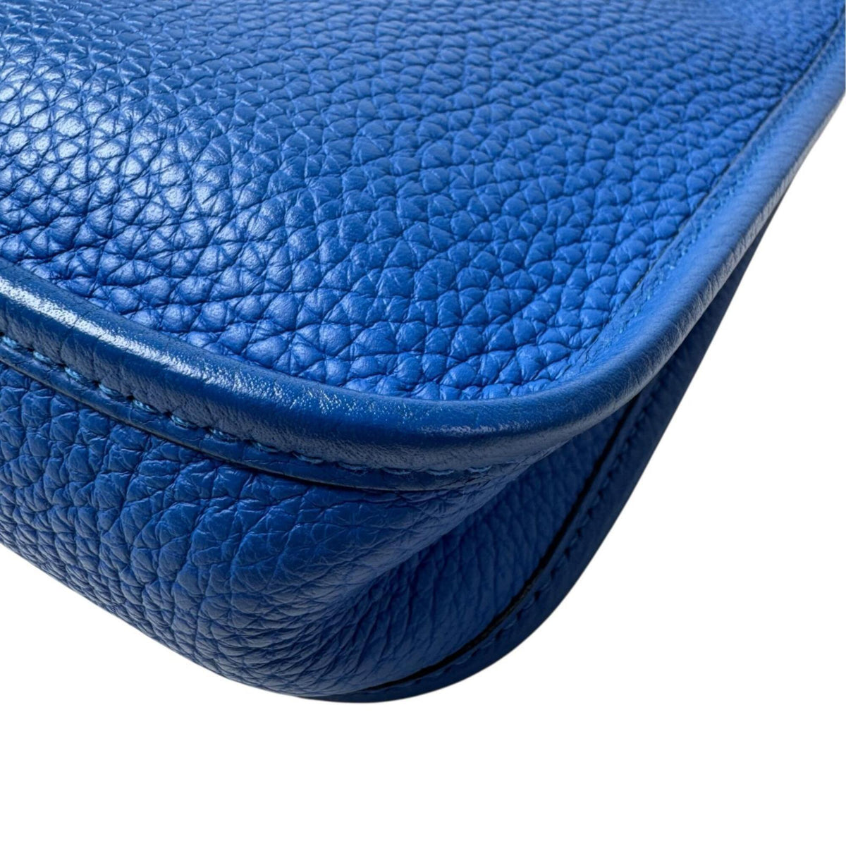 Hermes Blue Taurillon Clemence Leather Shoulder Bag (Pre-Owned)