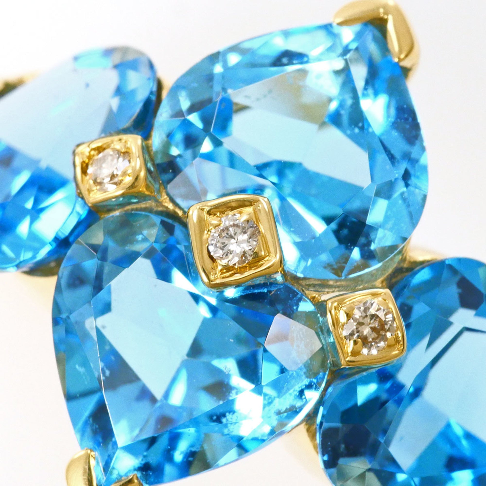 Unbranded Blue Yellow Gold Yellow Gold (18K) Band Ring (Pre-Owned)