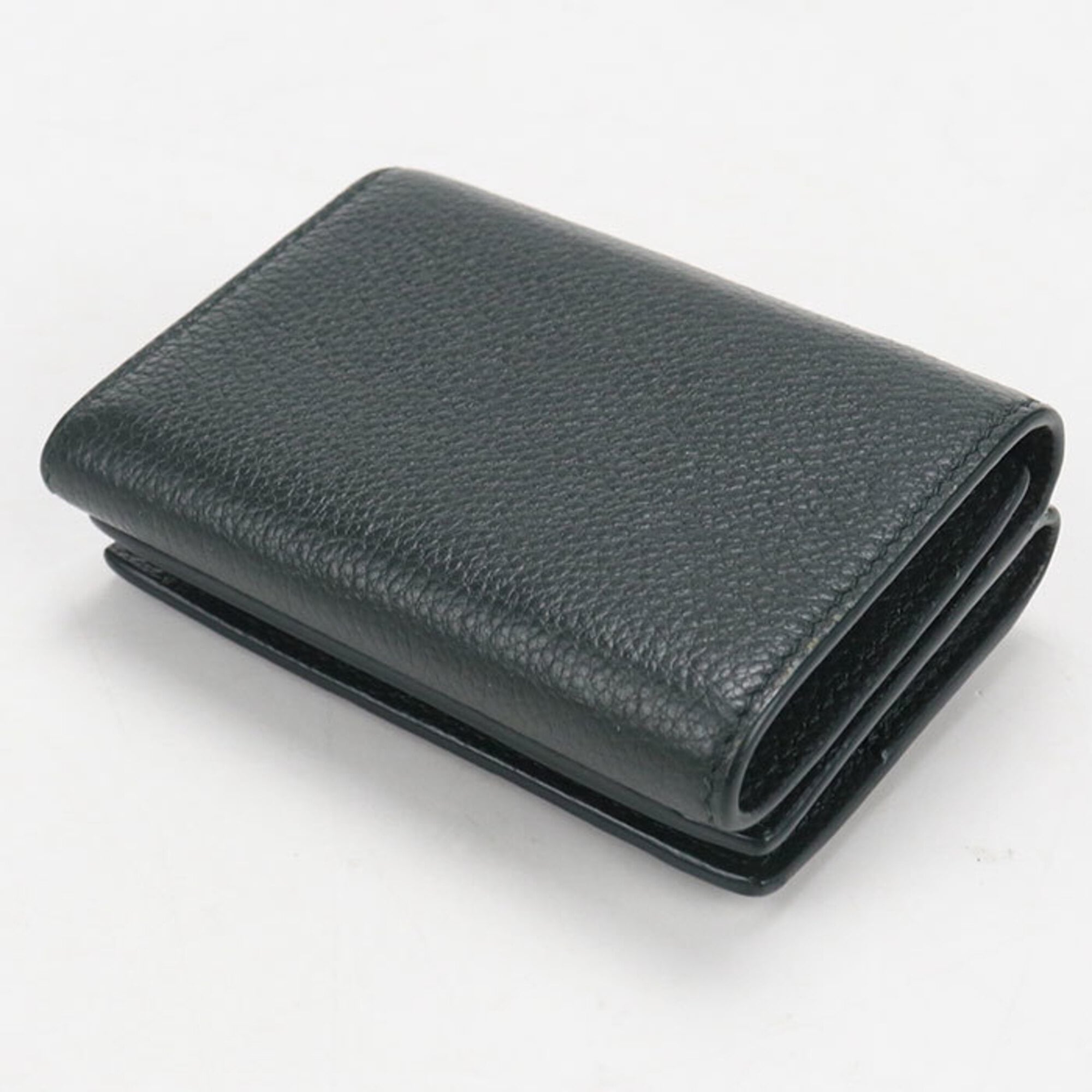 Saint Laurent Green Leather Wallet (Tri-Fold) (Pre-Owned)