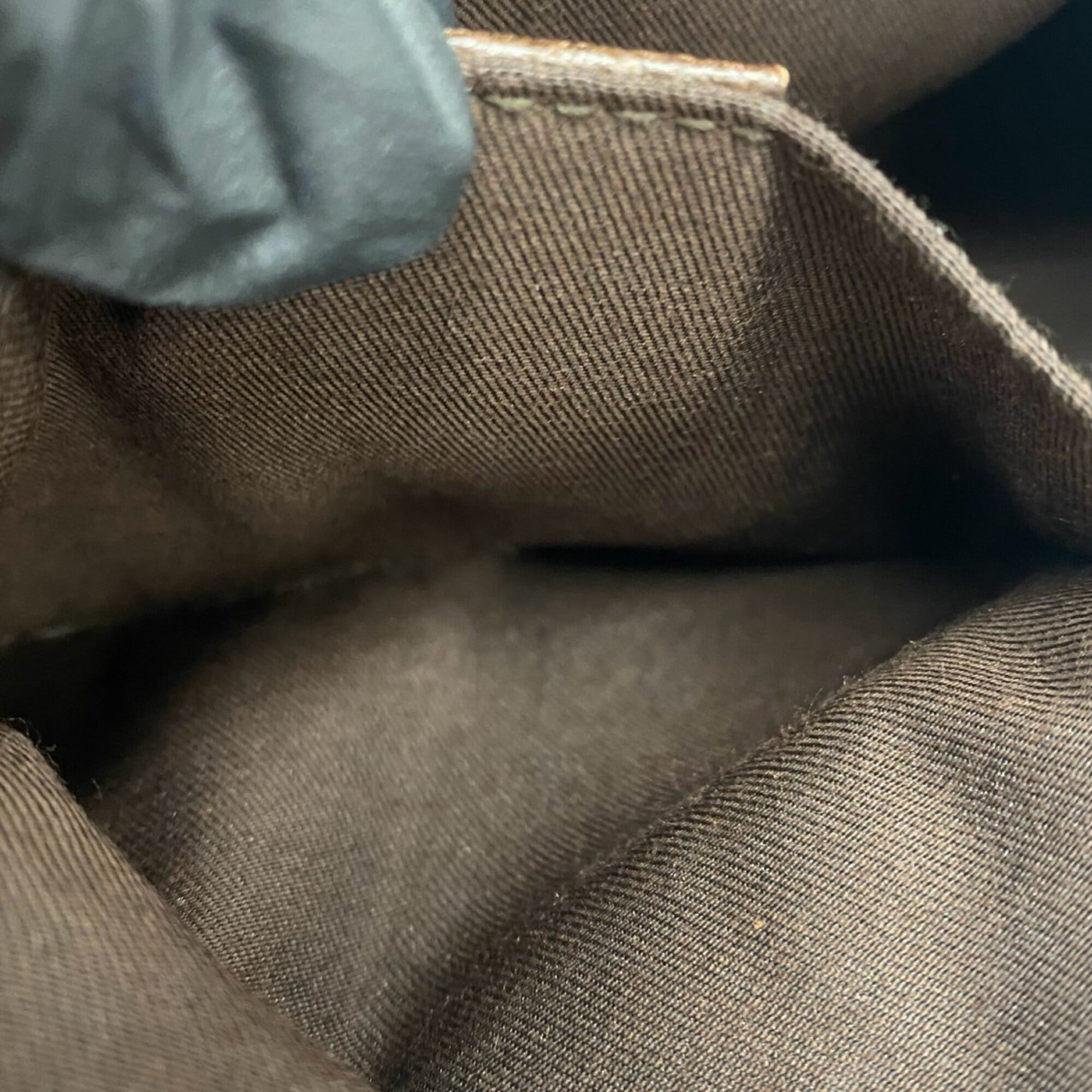 Gucci Brown Canvas Leather Handbag Shoulder Bag (Pre-Owned)