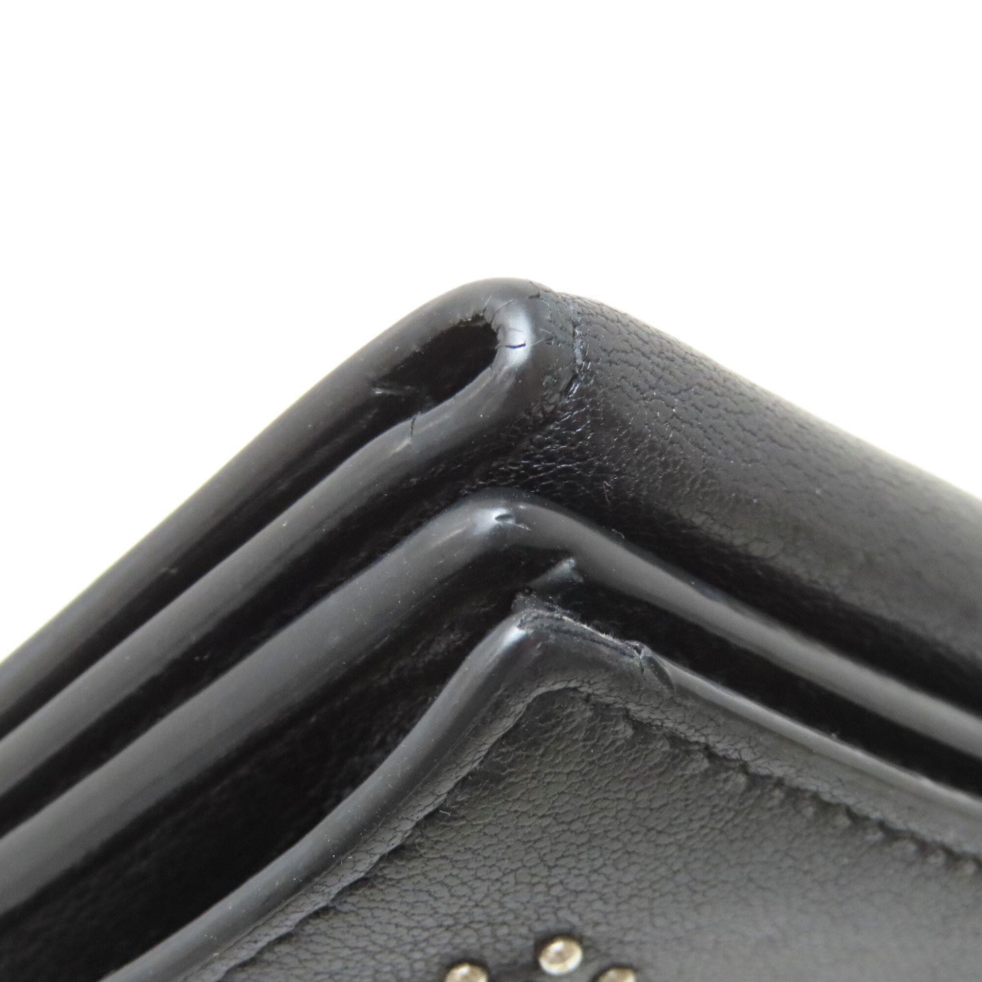 Yves Saint Laurent Black Blue Wallet (Tri-Fold) (Pre-Owned)
