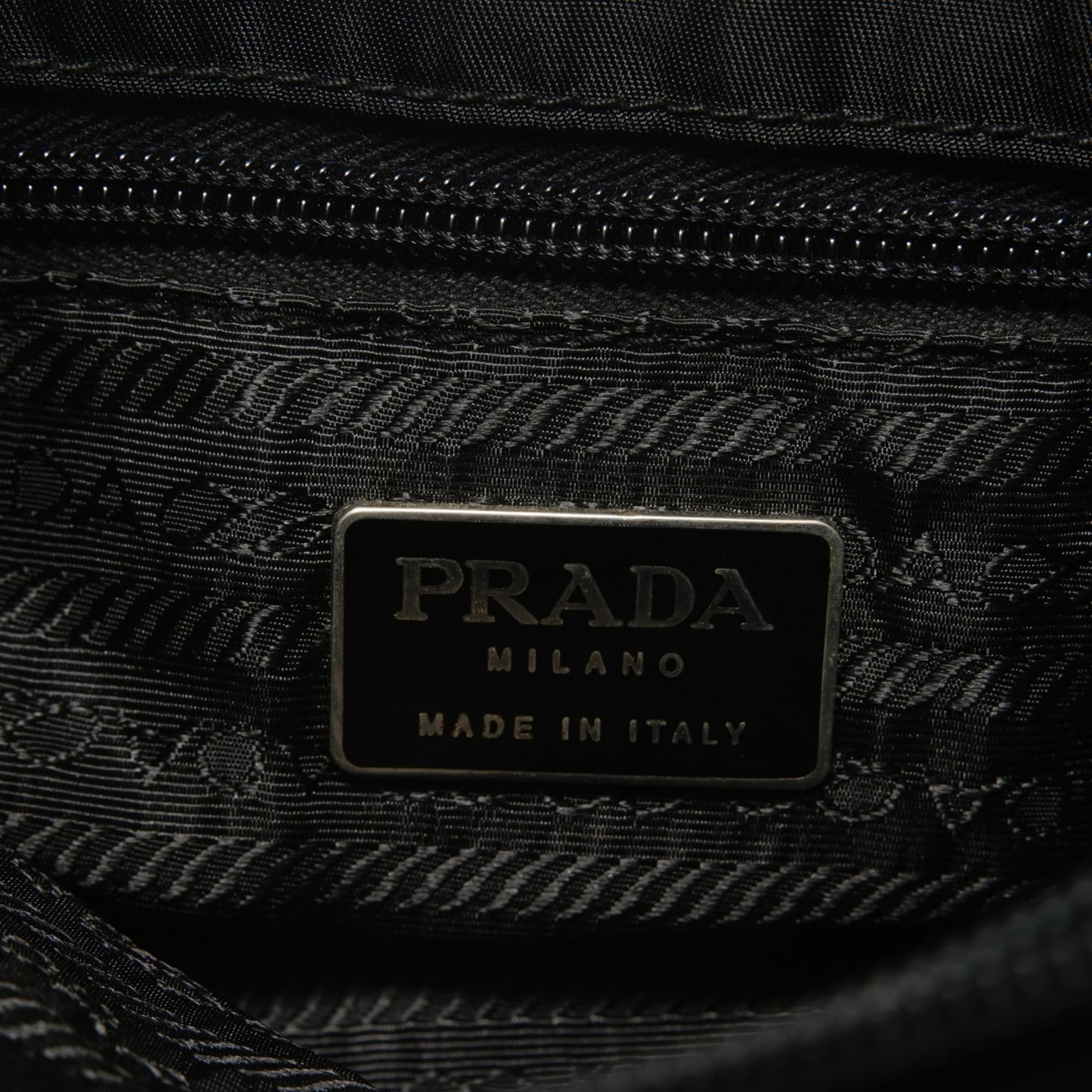 Prada Black Brown Nylon Handbag (Pre-Owned)