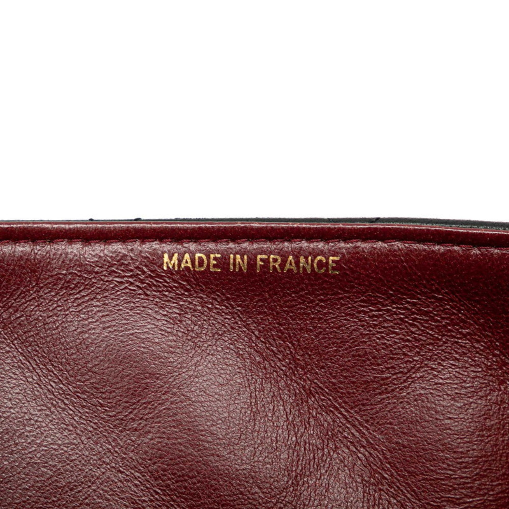 Chanel Black Gold Leather Shoulder Bag (Pre-Owned)