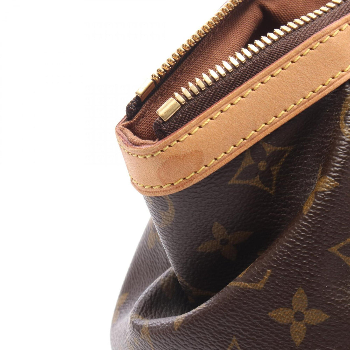 Louis Vuitton Brown Coated Canvas Leather Handbag (Pre-Owned)