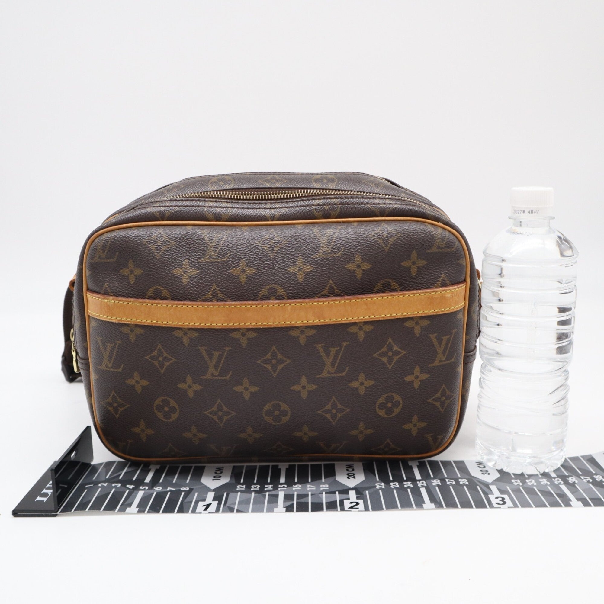 Louis Vuitton Monogram Beige Brown Coated Canvas Leather Shoulder Bag (Pre-Owned)