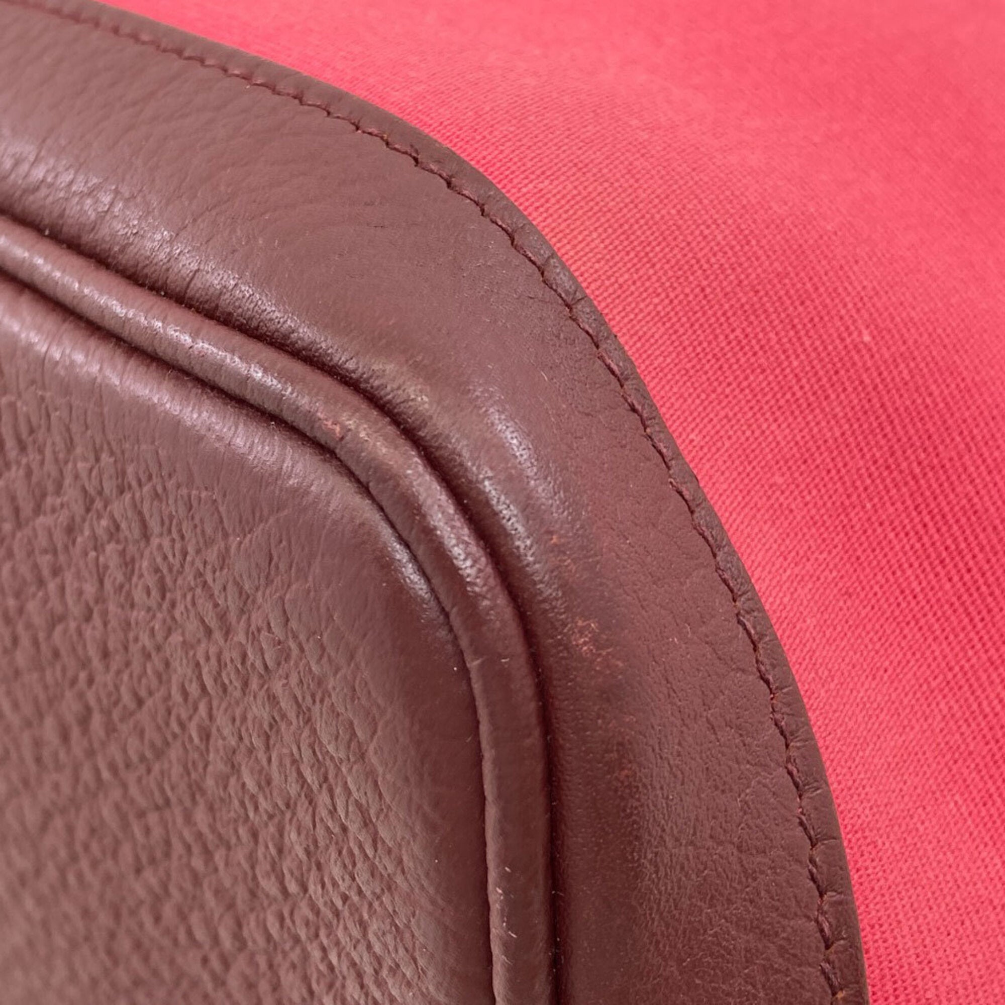 Hermes Pink Toile Officier Handbag (Pre-Owned)