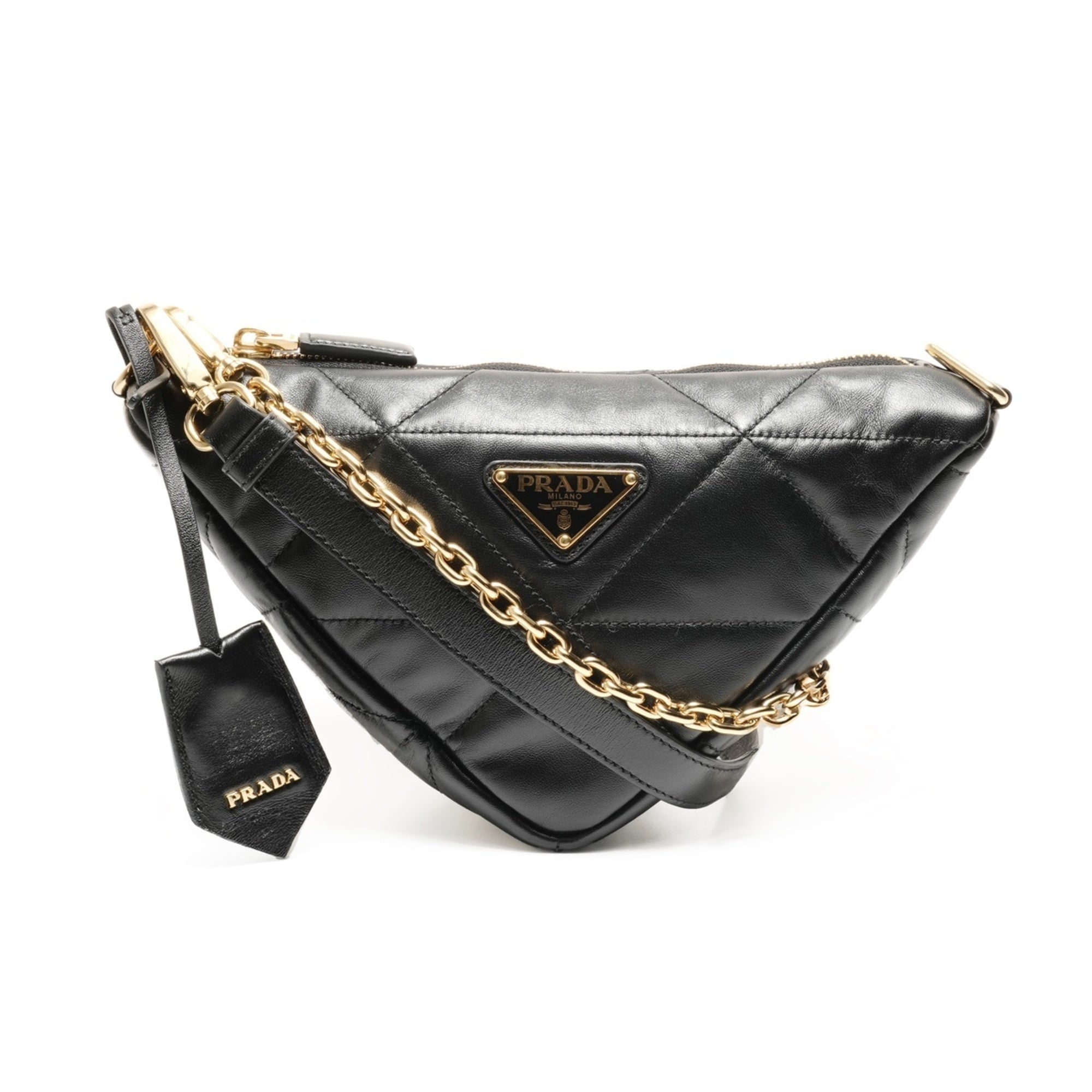 Prada Black Nappa Leather Shoulder Bag (Pre-Owned)