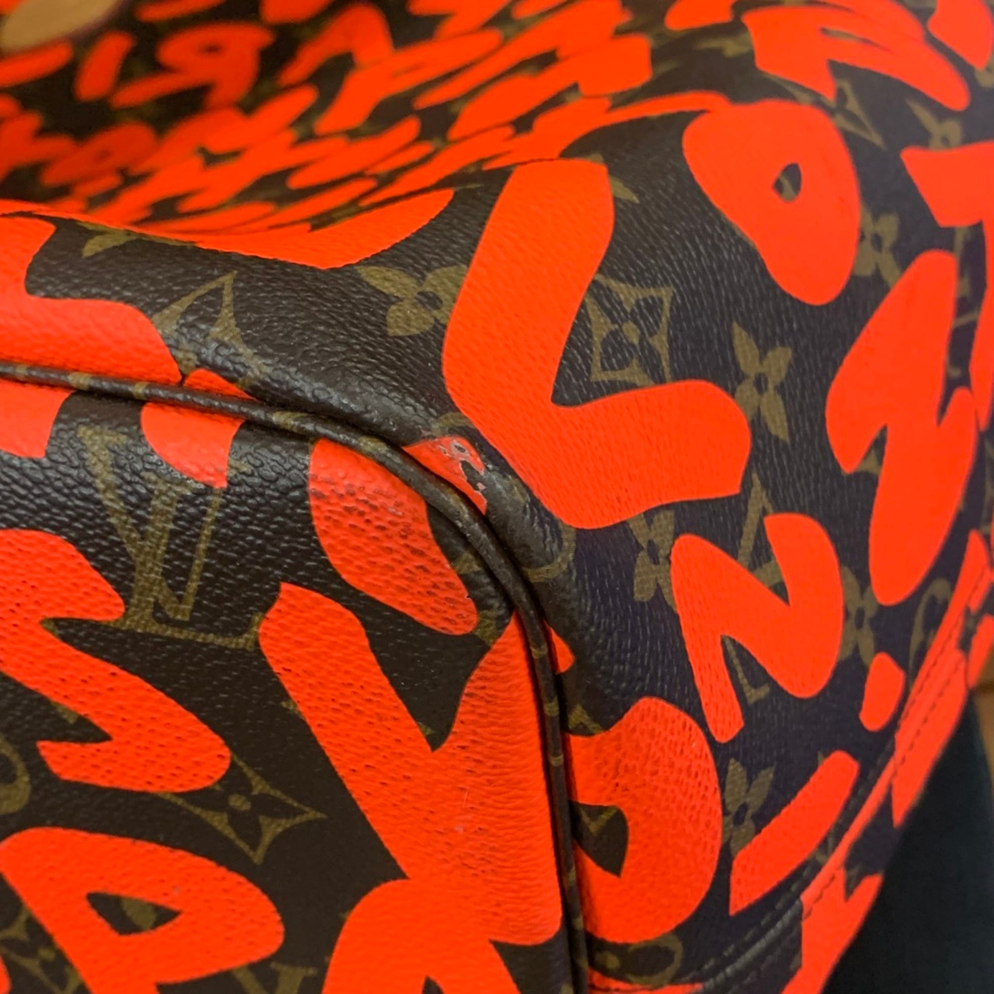 Louis Vuitton Monogram Orange Monogram Graffiti Shoulder Bag Tote Bag (Pre-Owned)
