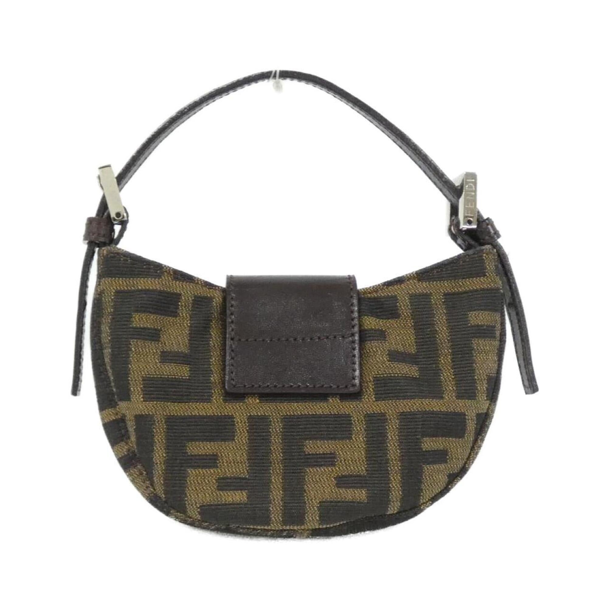 Fendi Silver Canvas Handbag (Pre-Owned)