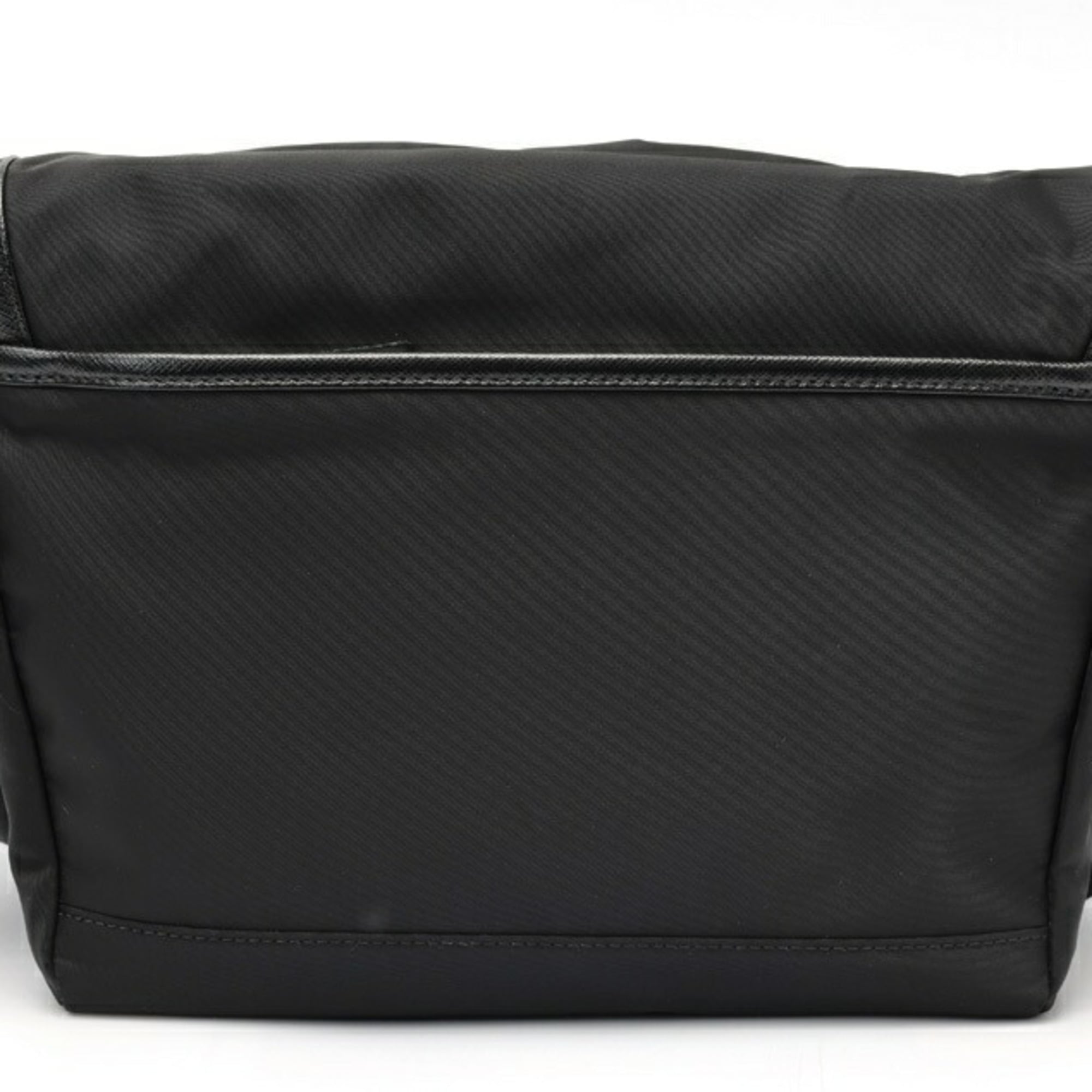 Prada Black Nylon Leather Shoulder Bag (Pre-Owned)