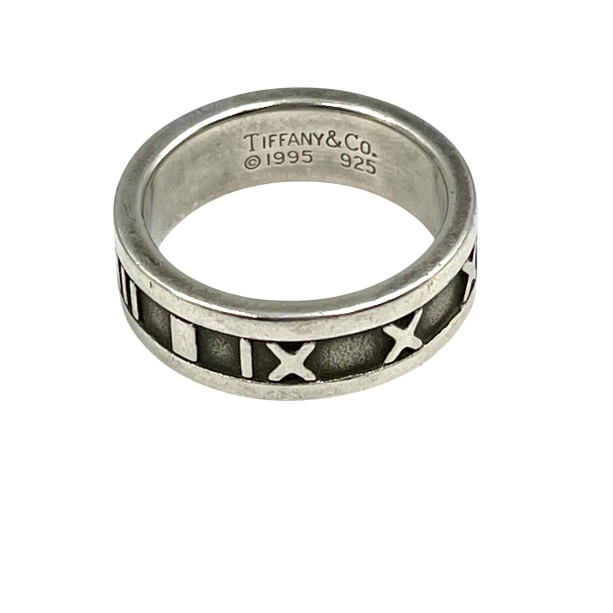Tiffany Silver Black Silver 925 Band Ring (Pre-Owned)