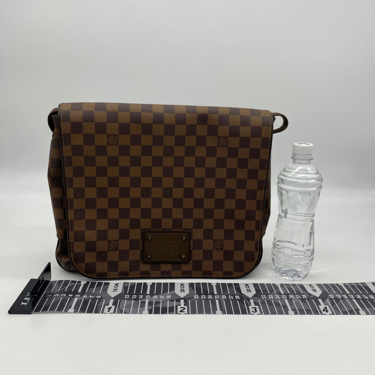 Louis Vuitton Beige Brown Coated Canvas Leather Shoulder Bag (Pre-Owned)