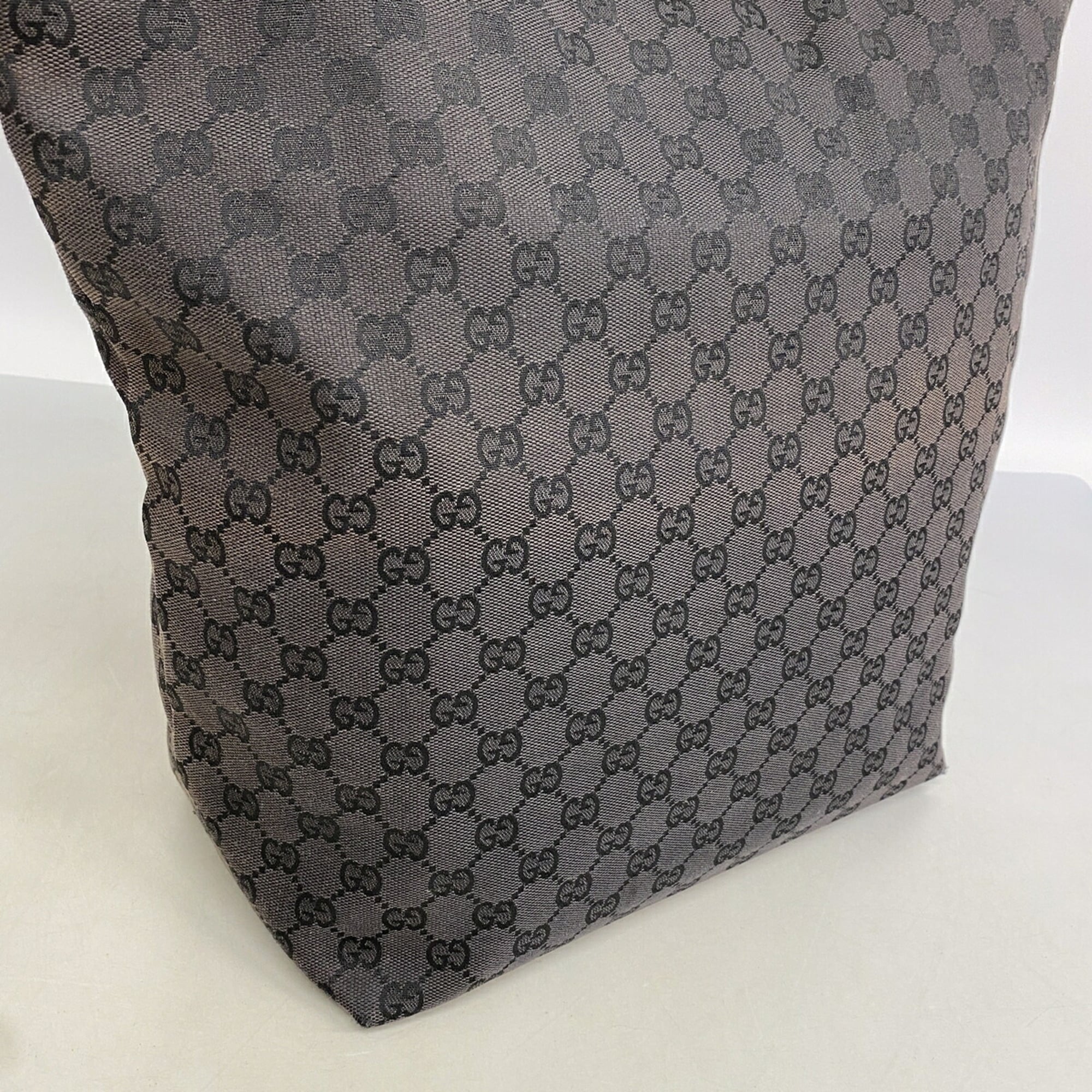 Gucci Black Canvas Tote Bag (Pre-Owned)