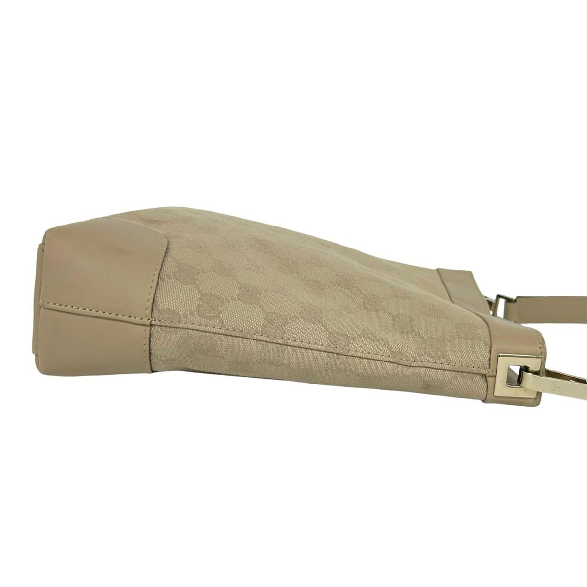 Gucci Beige Canvas Leather Handbag Shoulder Bag Tote Bag (Pre-Owned)