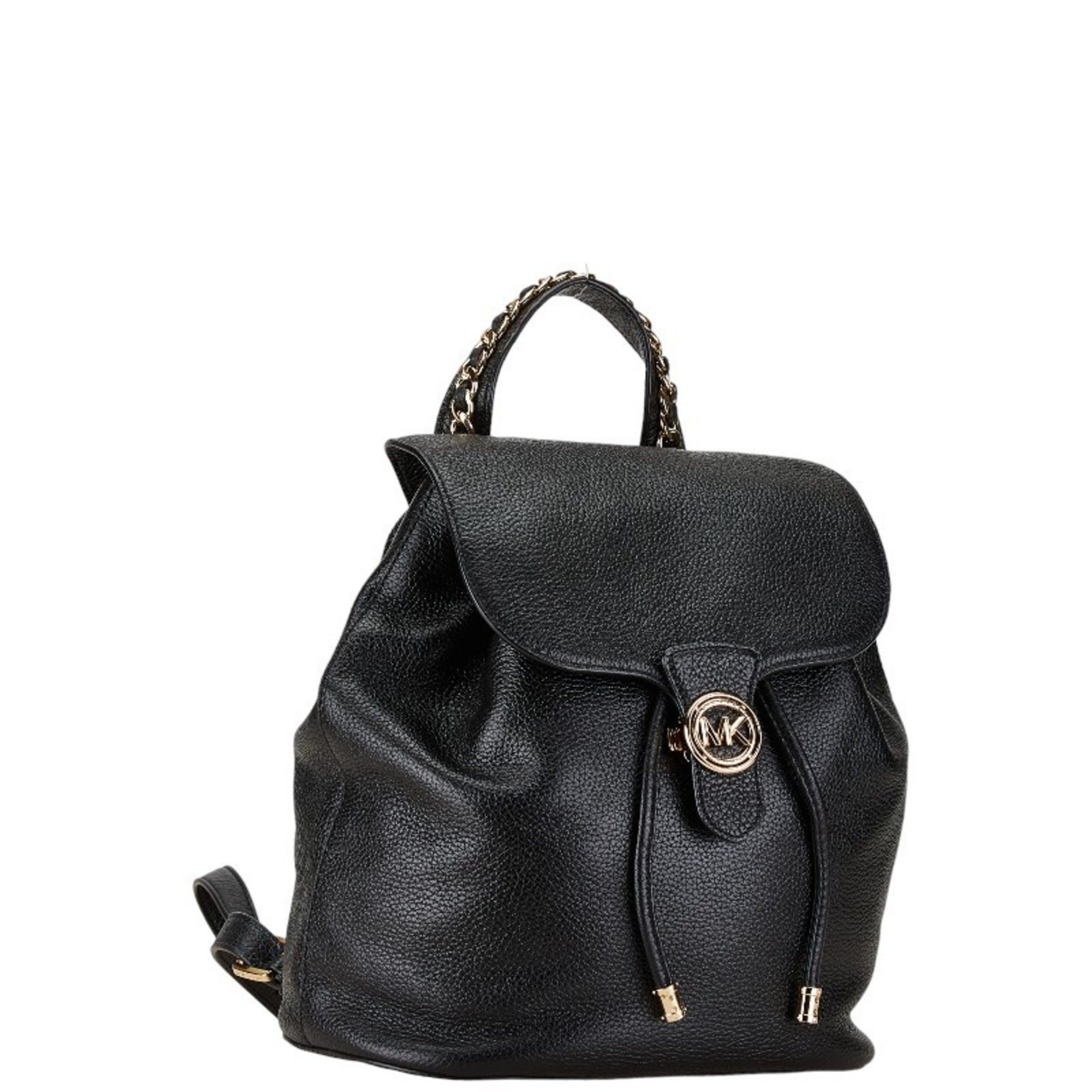 Michael Kors Black Leather Backpack (Pre-Owned)
