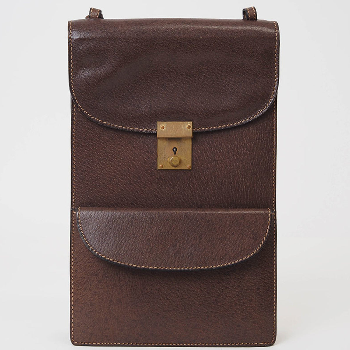 Gucci Brown Leather Shoulder Bag (Pre-Owned)