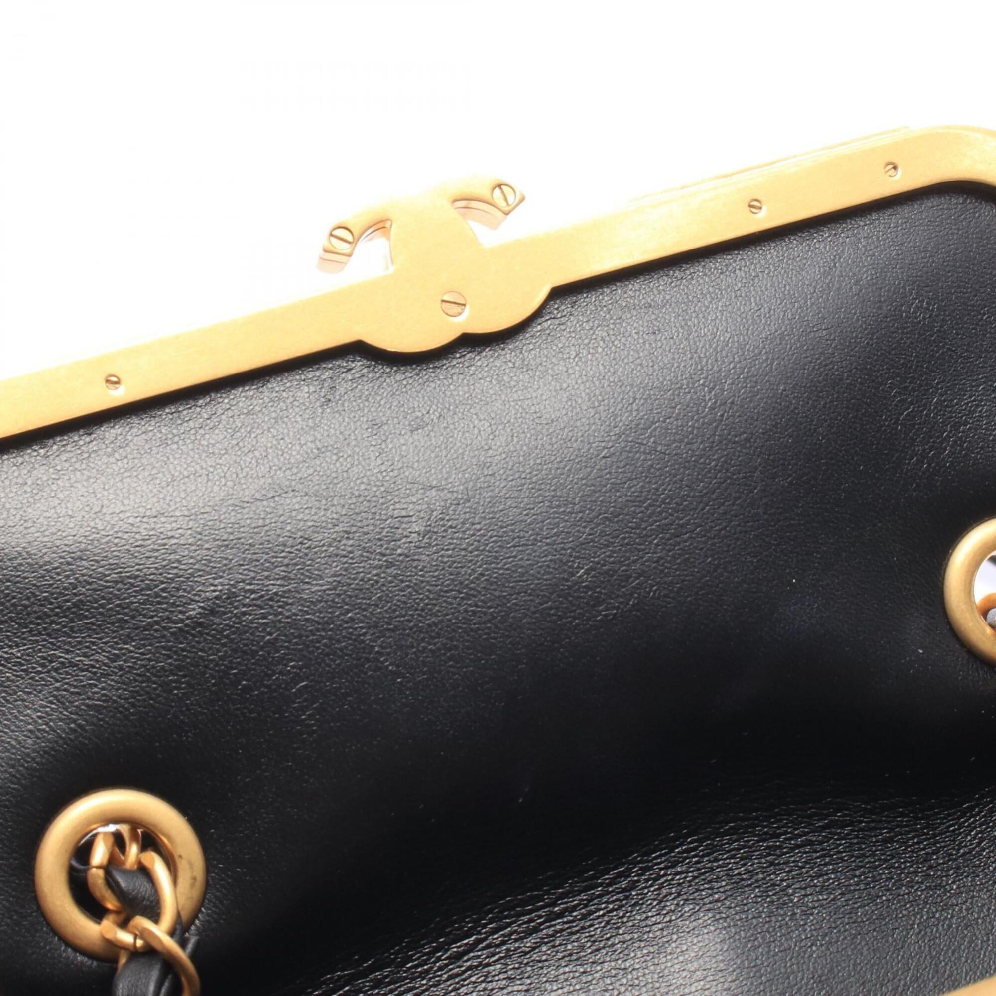 Chanel Black Leather Handbag Shoulder Bag (Pre-Owned)