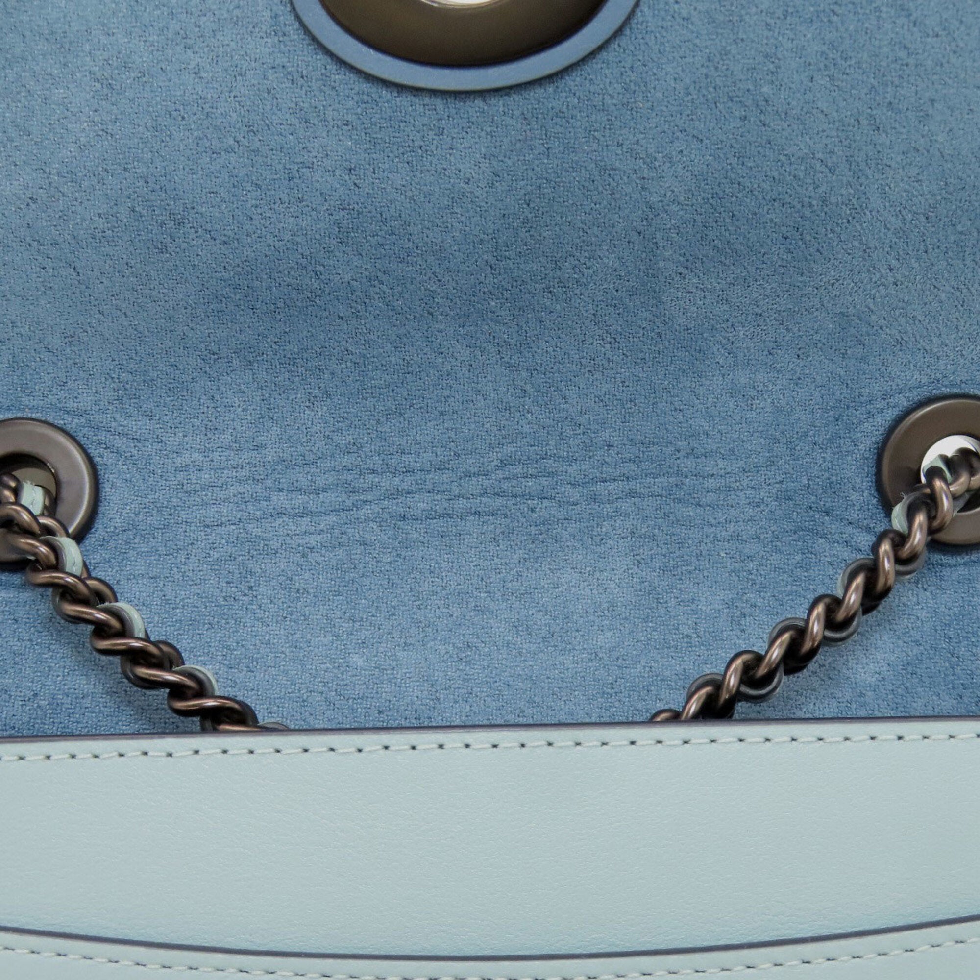 Coach Light Blue Leather Shoulder Bag (Pre-Owned)