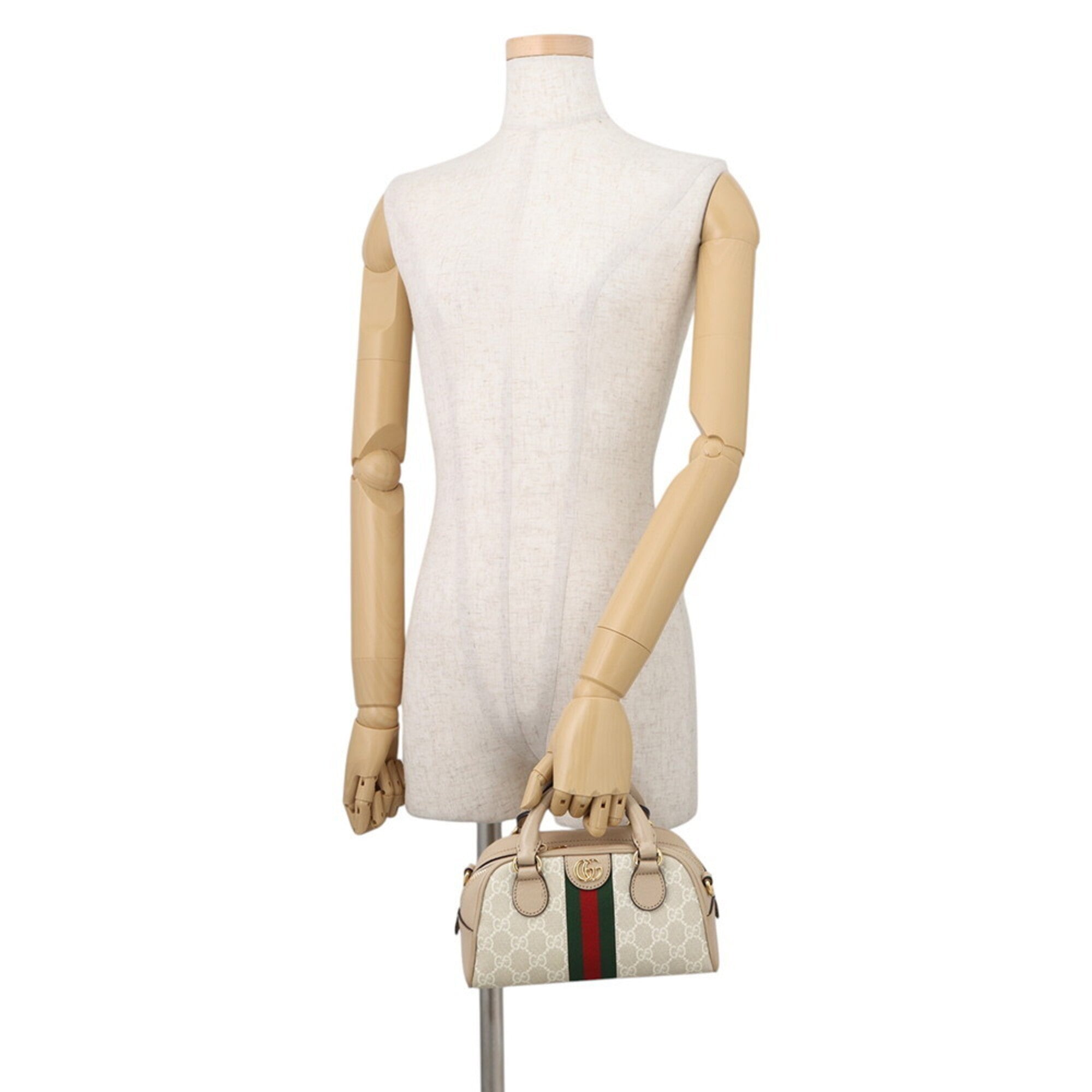 Gucci Beige Gg Supreme Leather Handbag Shoulder Bag (Pre-Owned)