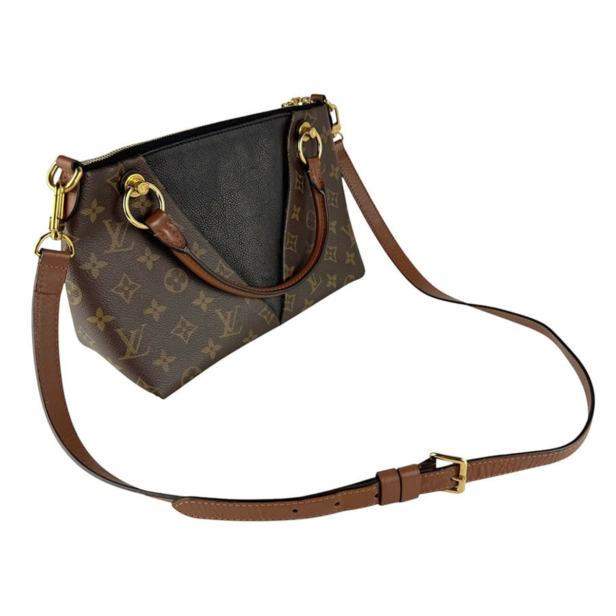Louis Vuitton Monogram Noir Monogram Leather Handbag Shoulder Bag (Pre-Owned)