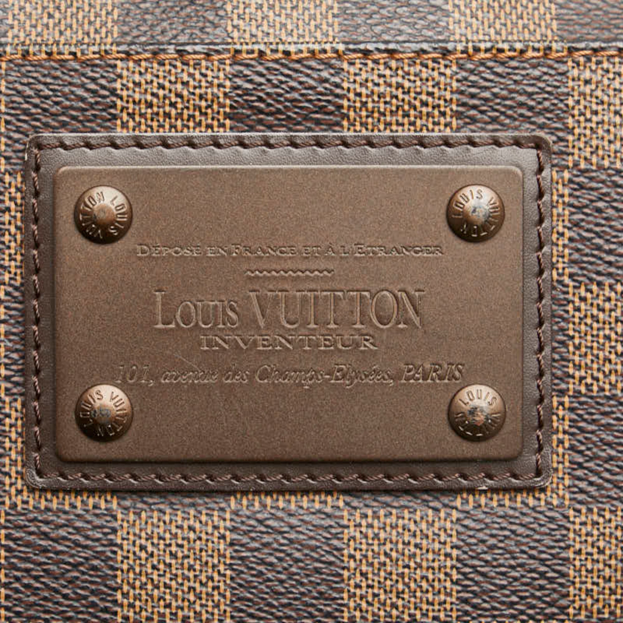 Louis Vuitton Brown Damier Canvas Pvc Leather Pochette Shoulder Bag (Pre-Owned)
