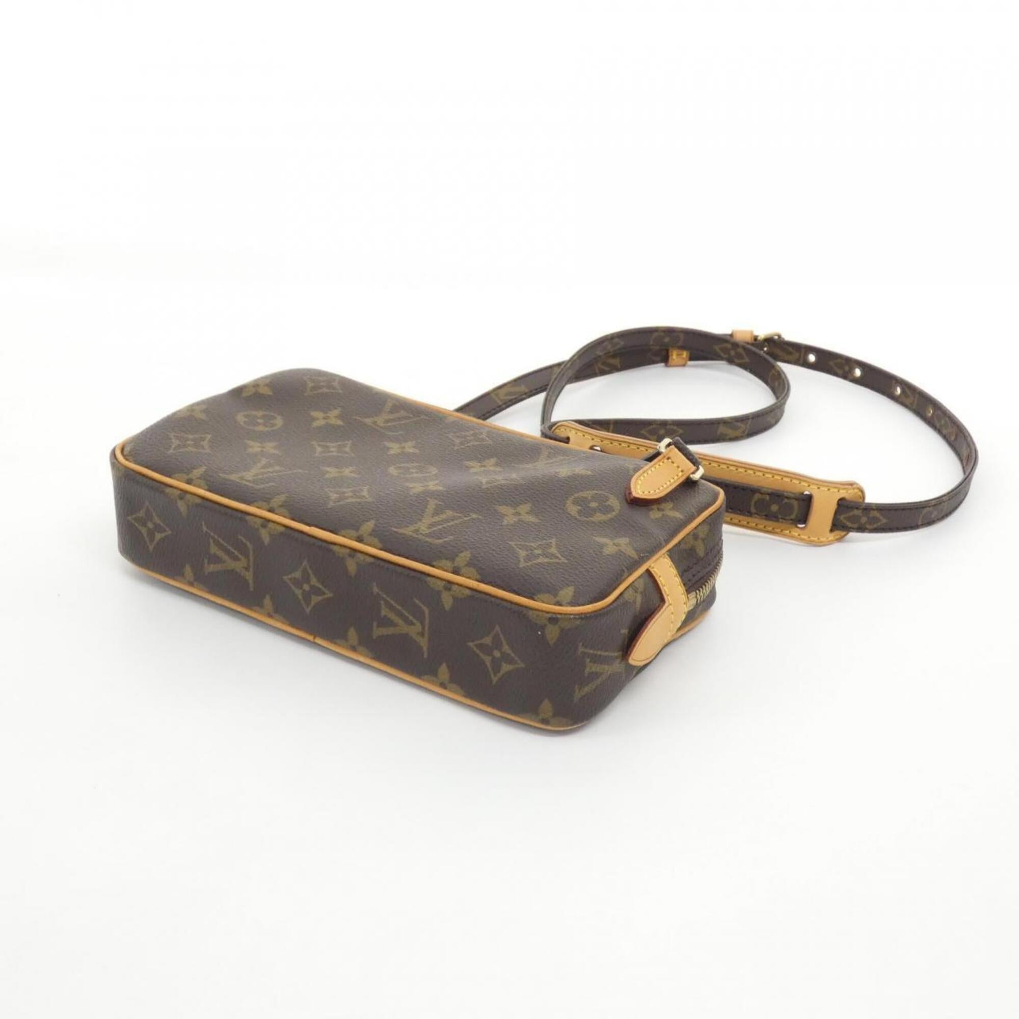 Louis Vuitton Marron Coated Canvas Shoulder Bag (Pre-Owned)