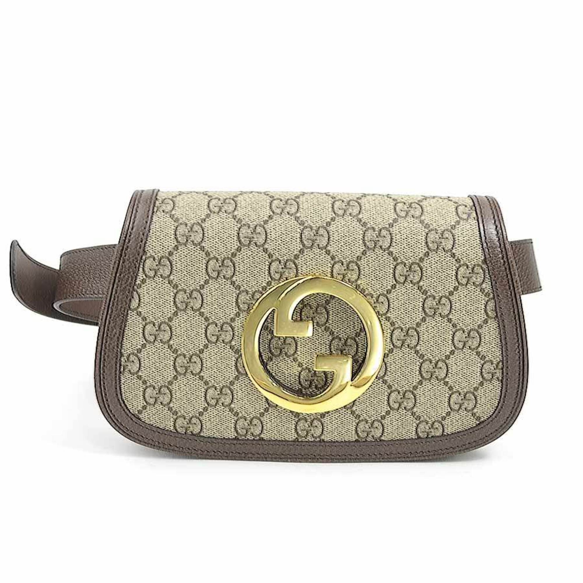 Gucci Brown Gg Supreme Fanny Pack Sling Bag (Pre-Owned)