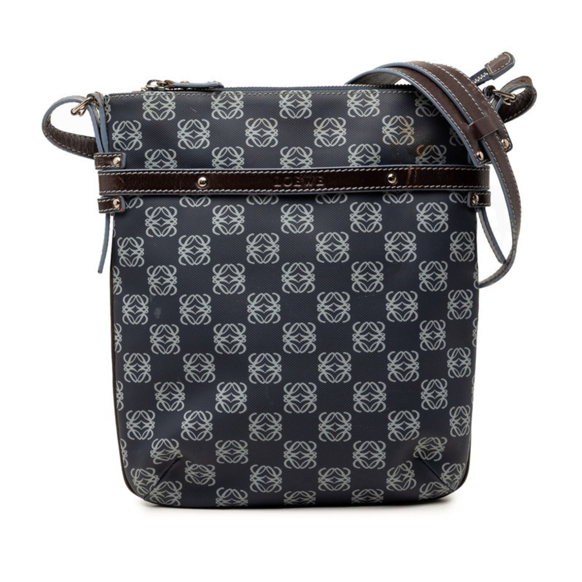 Loewe Navy Pvc Pouch Shoulder Bag (Pre-Owned)