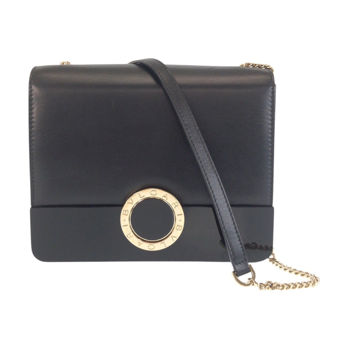 Bvlgari Black Leather Plastic Pochette Shoulder Bag (Pre-Owned)