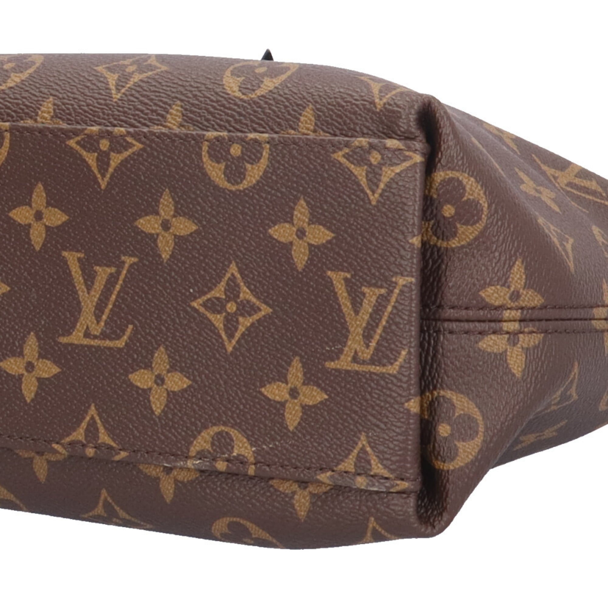Louis Vuitton Brown Red Color Monogram Canvas Shoulder Bag (Pre-Owned)