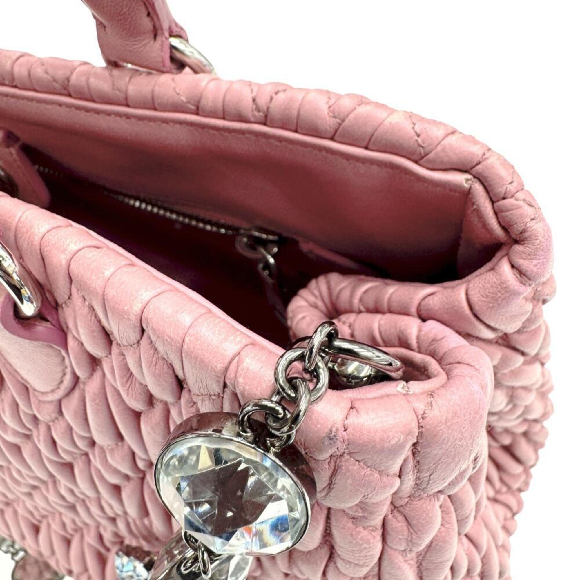 Miu Miu Pink Leather Handbag Shoulder Bag (Pre-Owned)