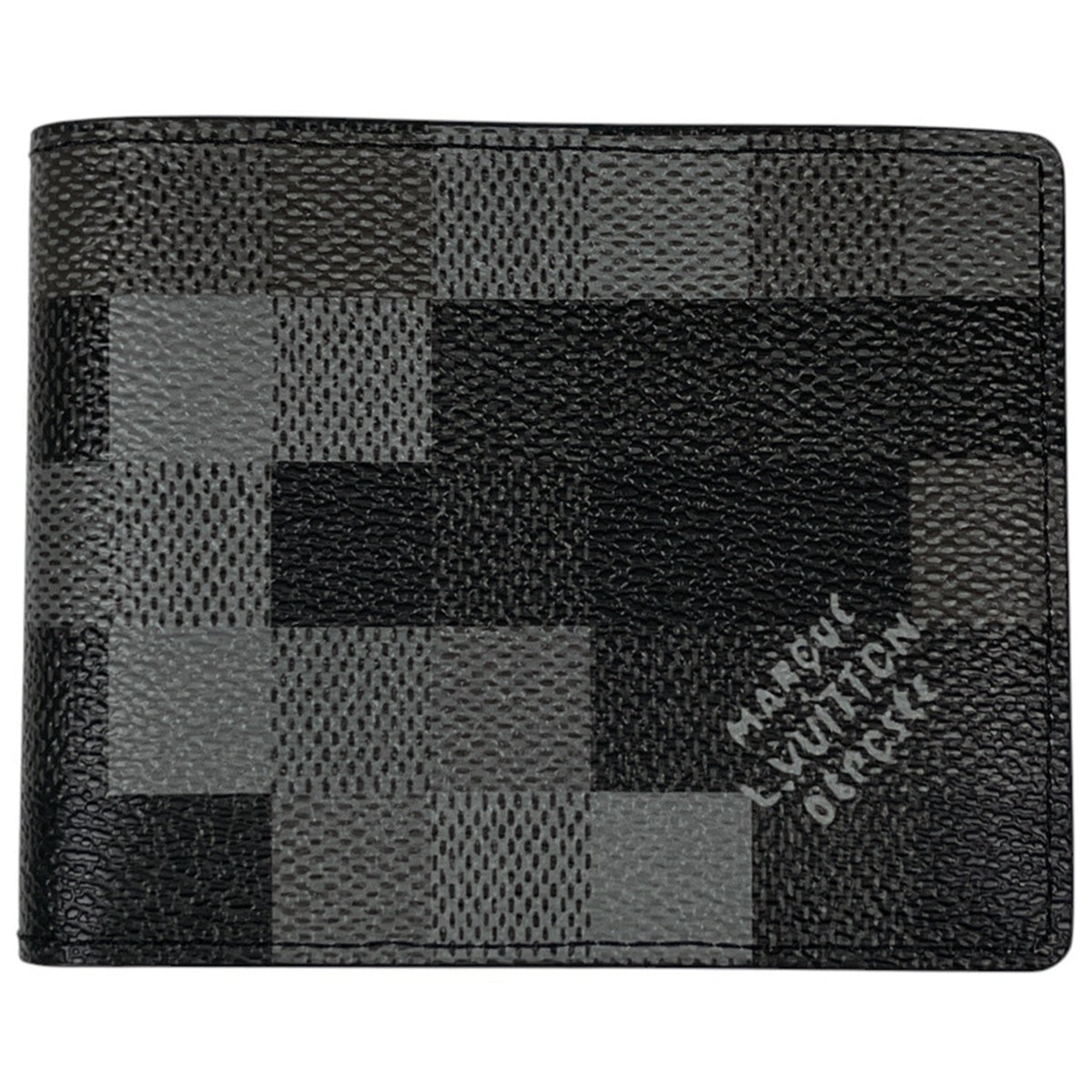 Louis Vuitton Black Noir Leather Wallet (Bi-Fold) (Pre-Owned)