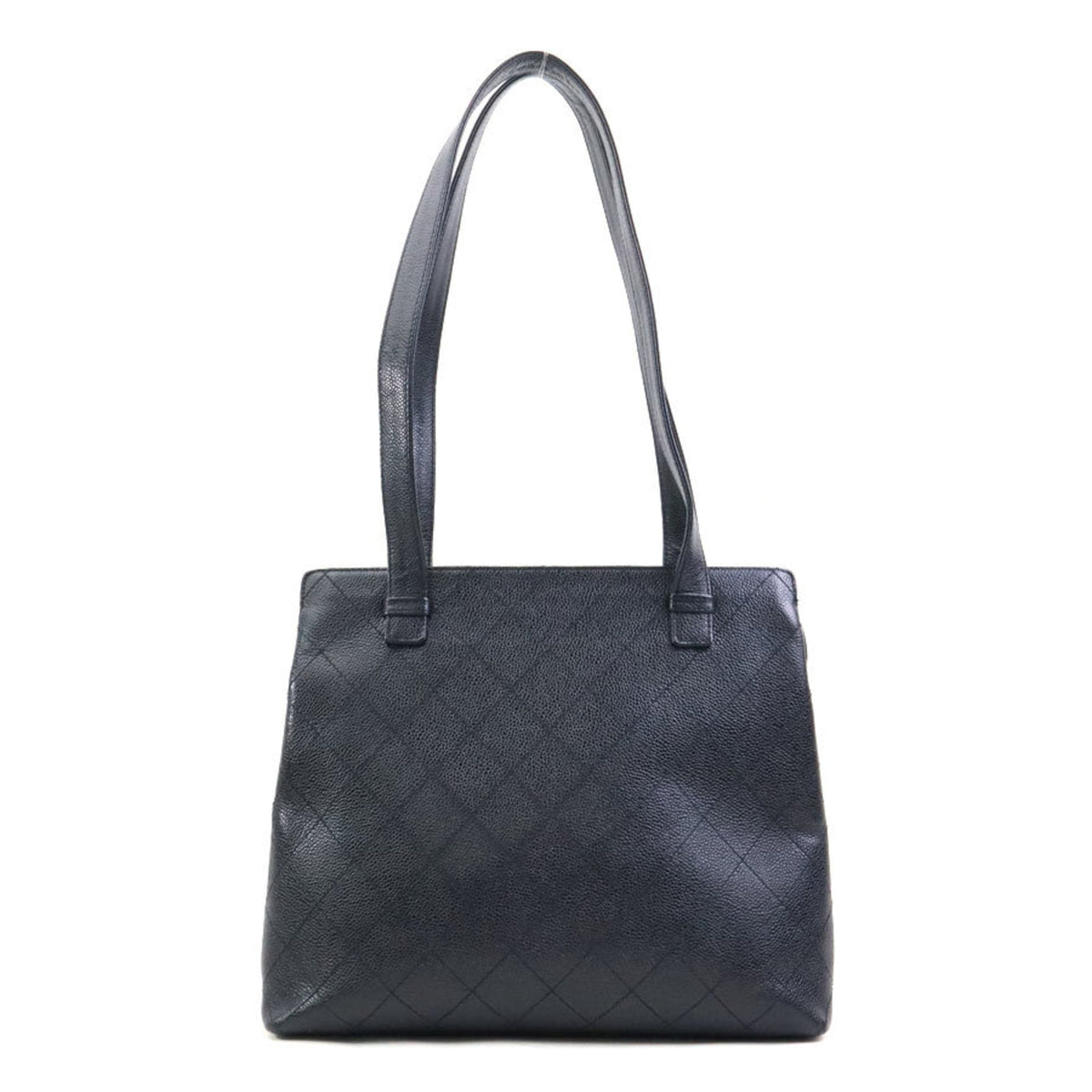 Chanel Black Grained Calfskin Shoulder Bag (Pre-Owned)