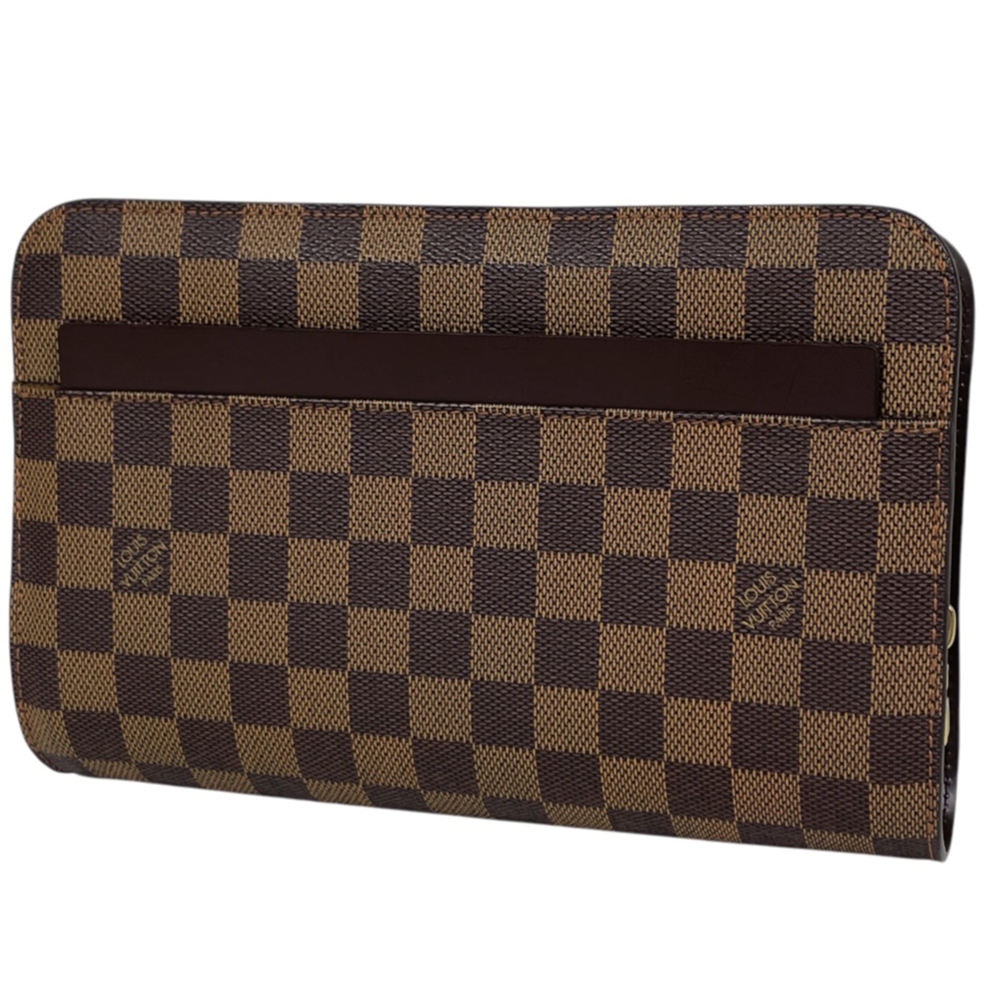 Louis Vuitton Brown Damier Canvas Clutch Bag (Pre-Owned)