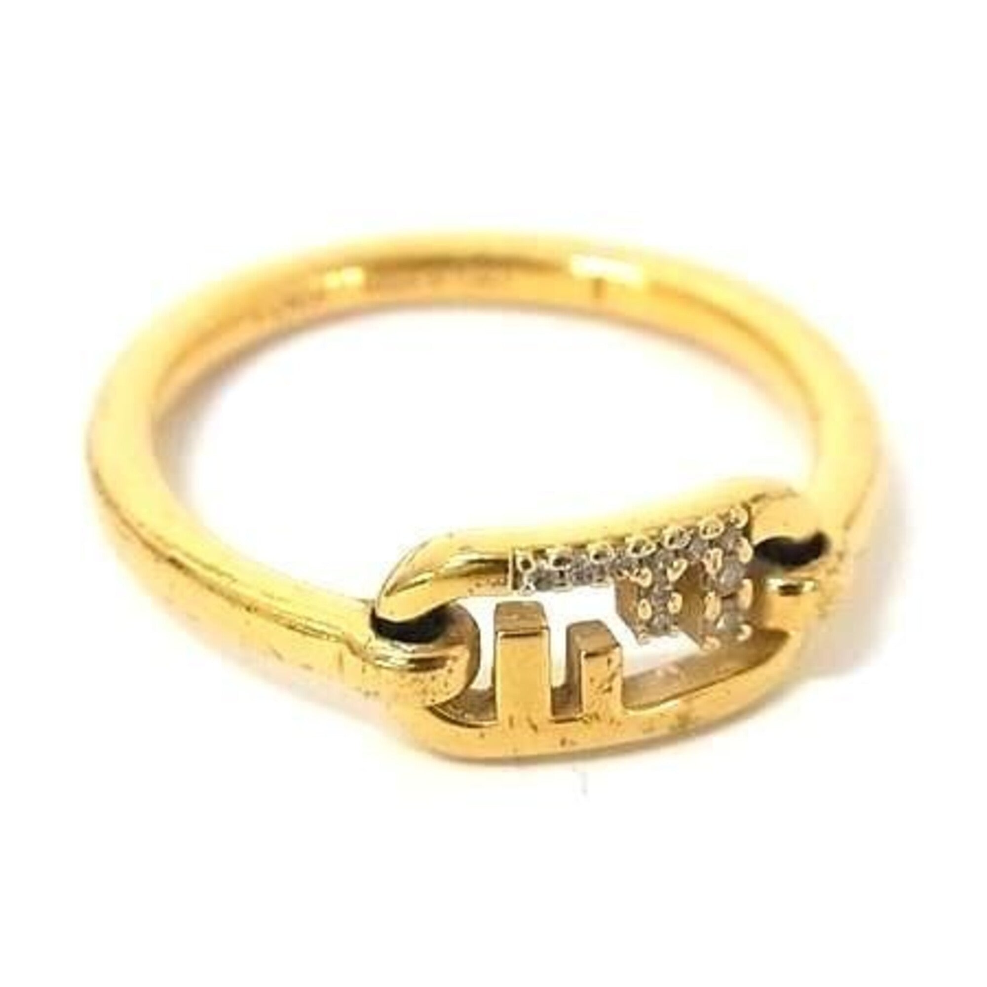 Fendi Gold Metal Band Ring (Pre-Owned)