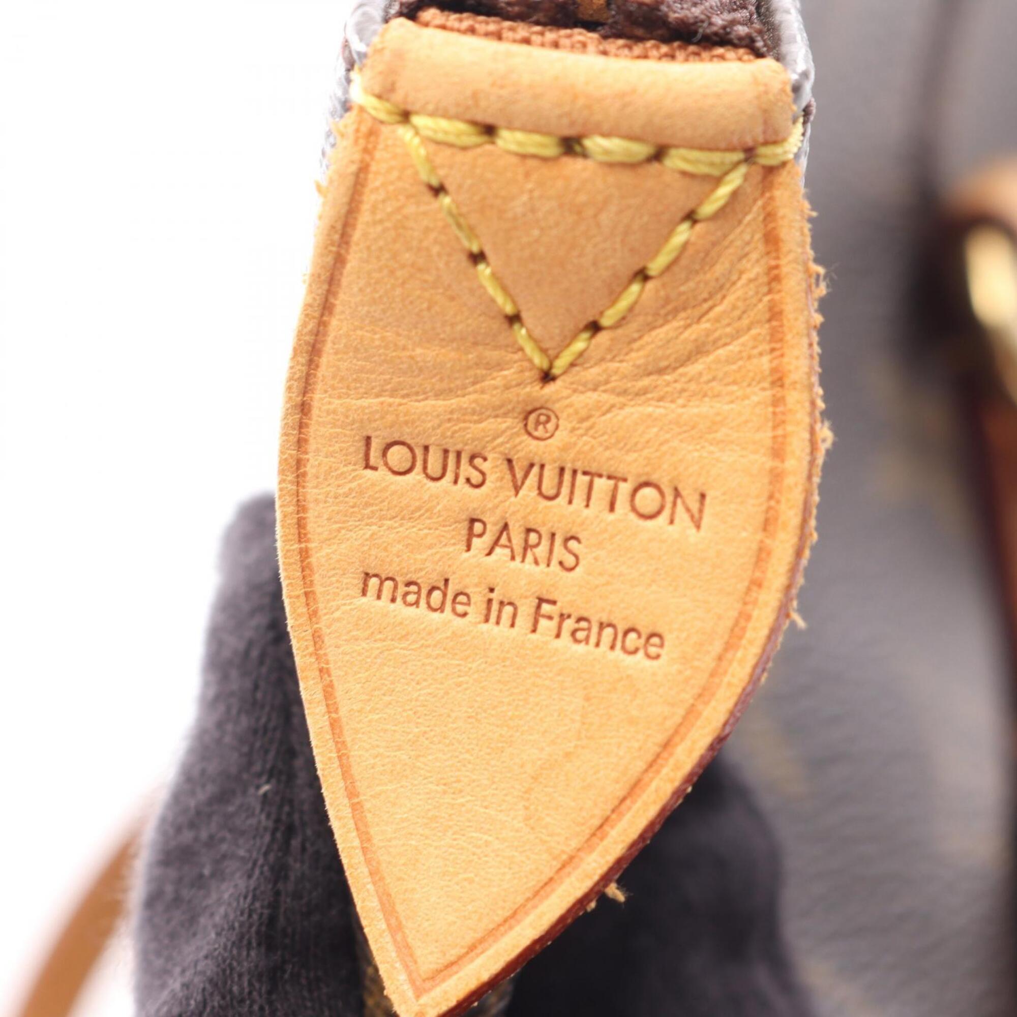 Louis Vuitton Brown Pvc Coated Canvas Leather Handbag Tote Bag (Pre-Owned)