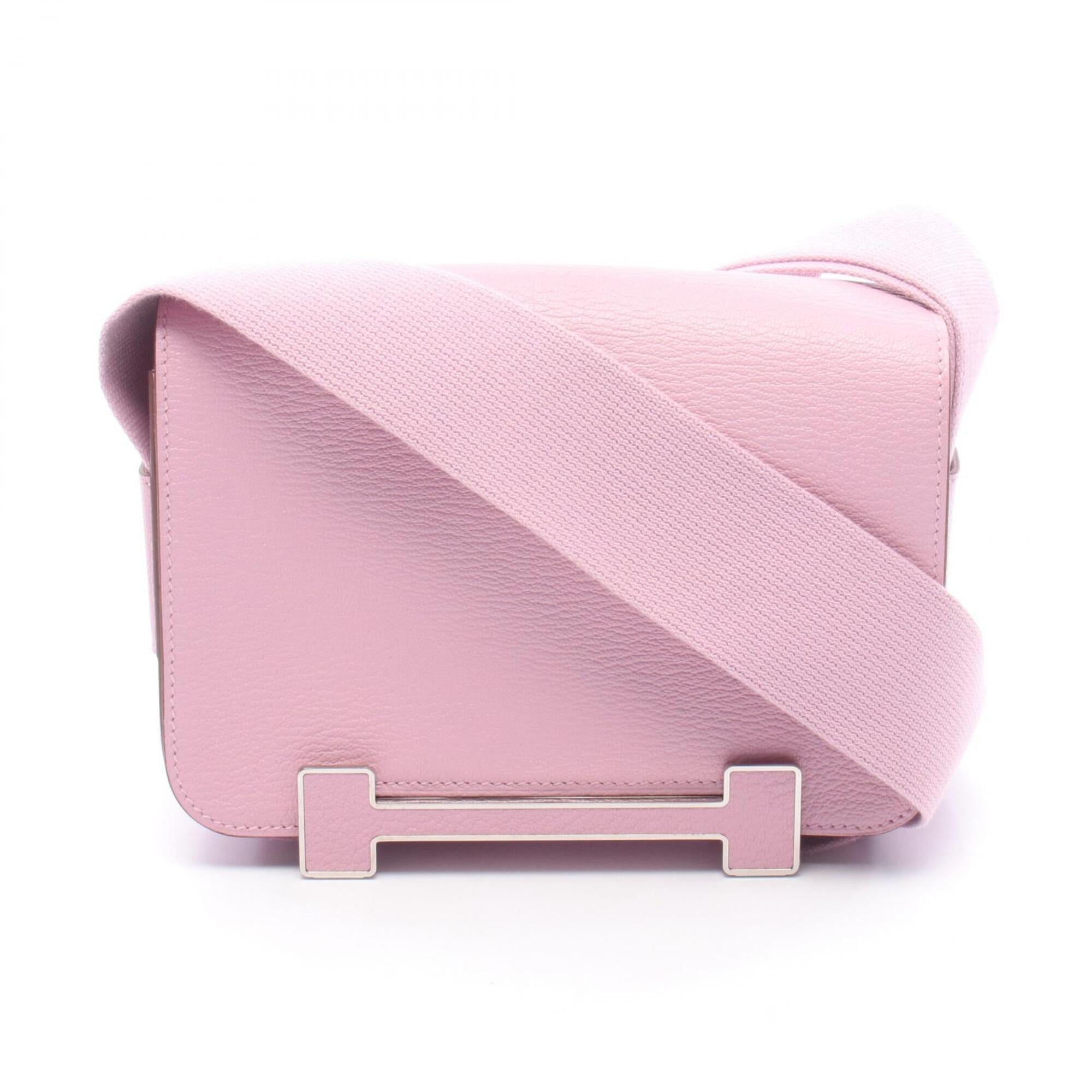 Hermes Pink Chevre Leather Handbag Shoulder Bag (Pre-Owned)
