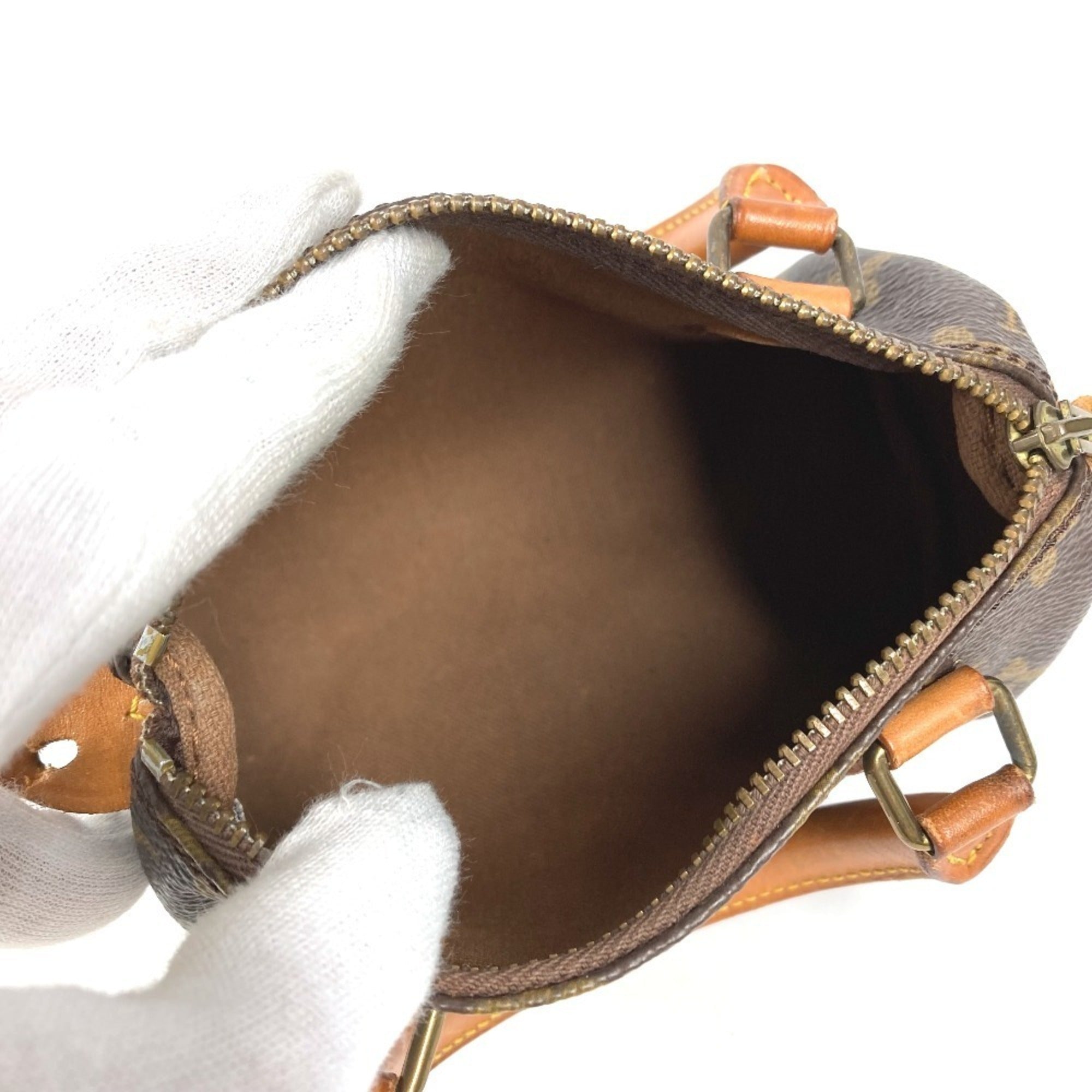 Louis Vuitton Brown Monogram Canvas Monogram Handbag Pouch (Pre-Owned)