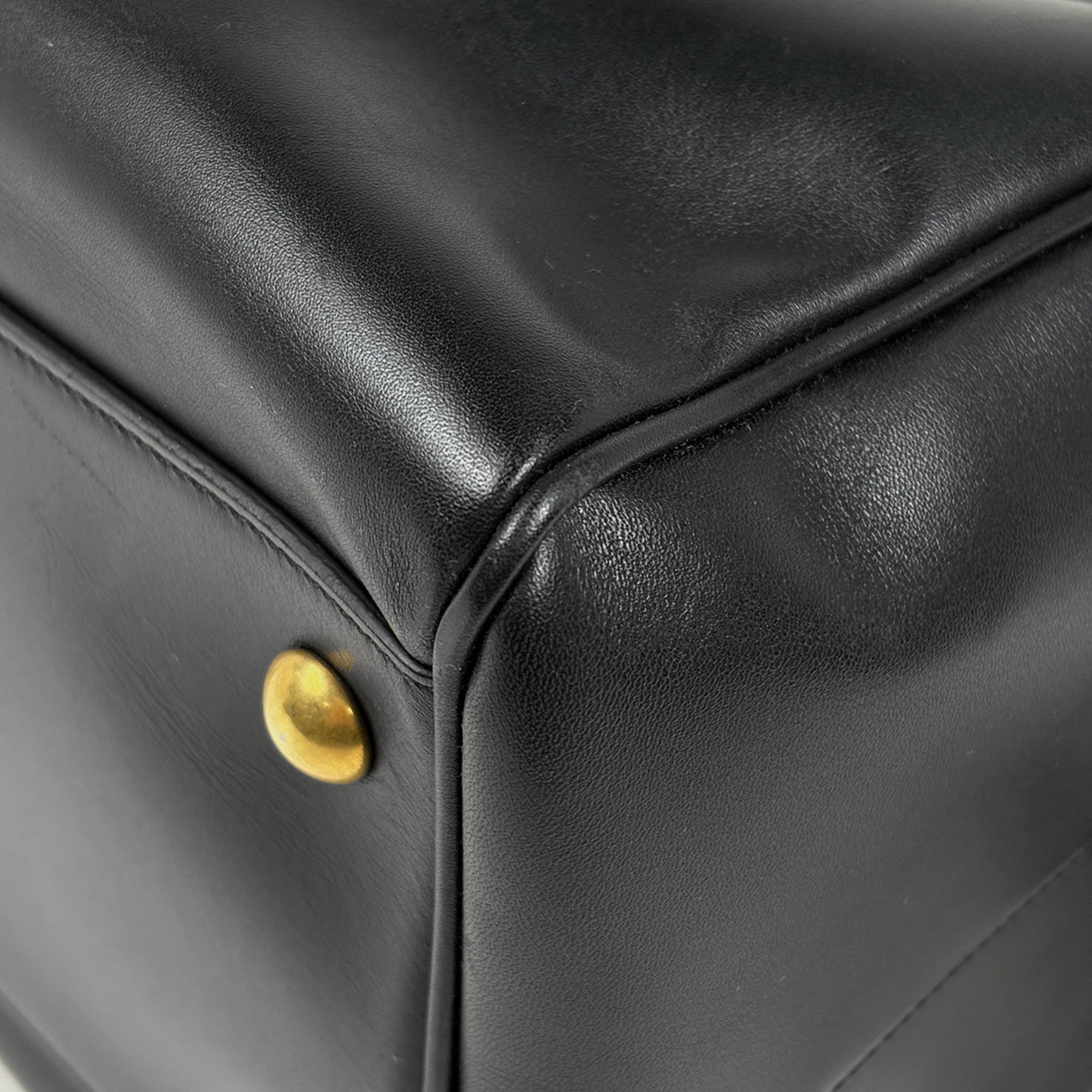 Saint Laurent Black Leather Boston Bag Handbag Shoulder Bag (Pre-Owned)