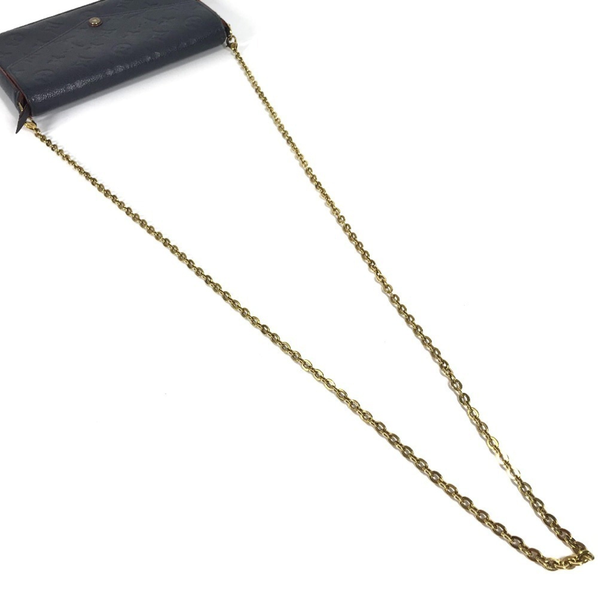 Louis Vuitton Navy Monogram Empreinte Chain/Shoulder Wallet (Pre-Owned)
