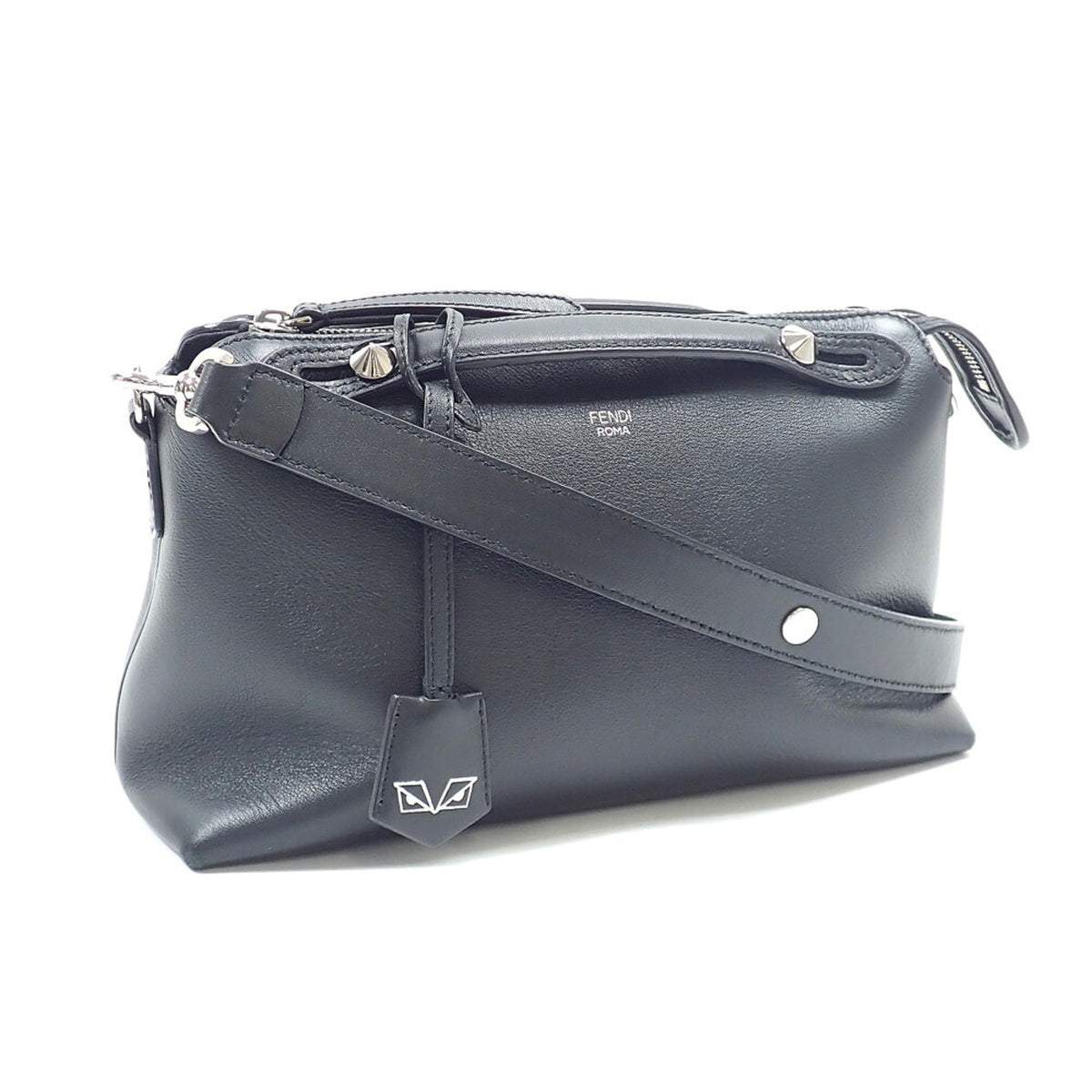 Fendi By The Way Black Leather Handbag (Pre-Owned)