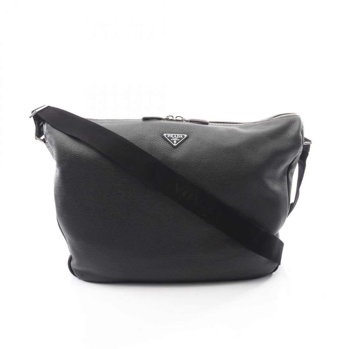 Prada Black Leather Handbag Shoulder Bag (Pre-Owned)