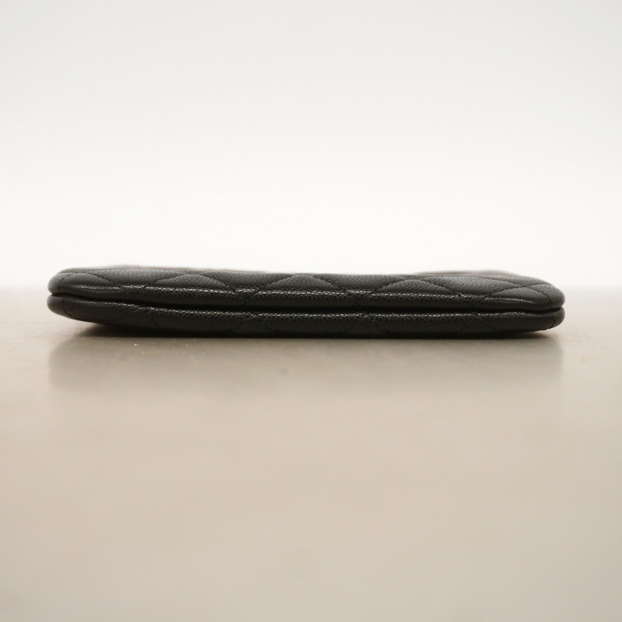 Chanel Black Grained Calfskin Coin Purse/Coin Case (Pre-Owned)