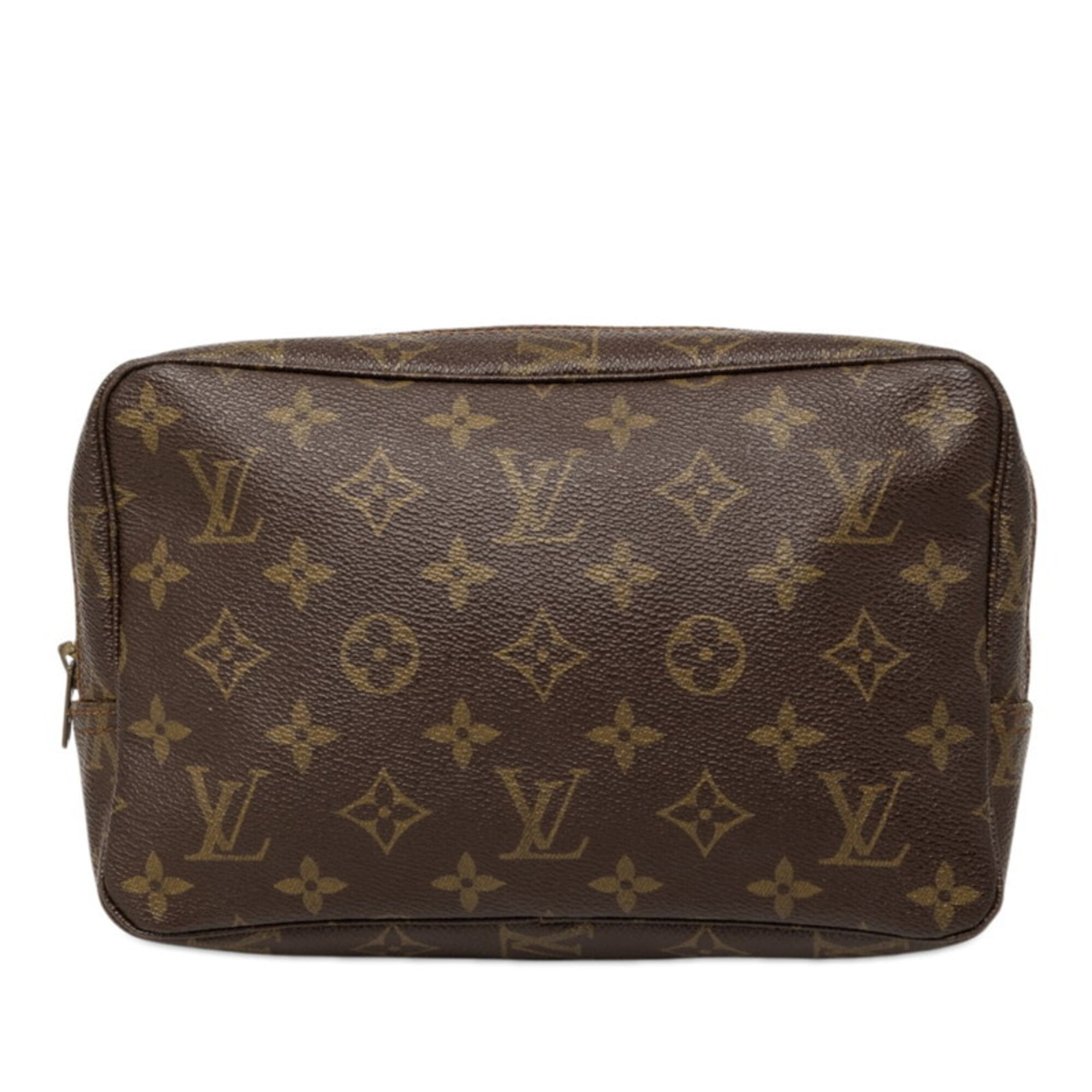 Louis Vuitton Brown Pvc Leather Clutch Bag Handbag Pouch (Pre-Owned)