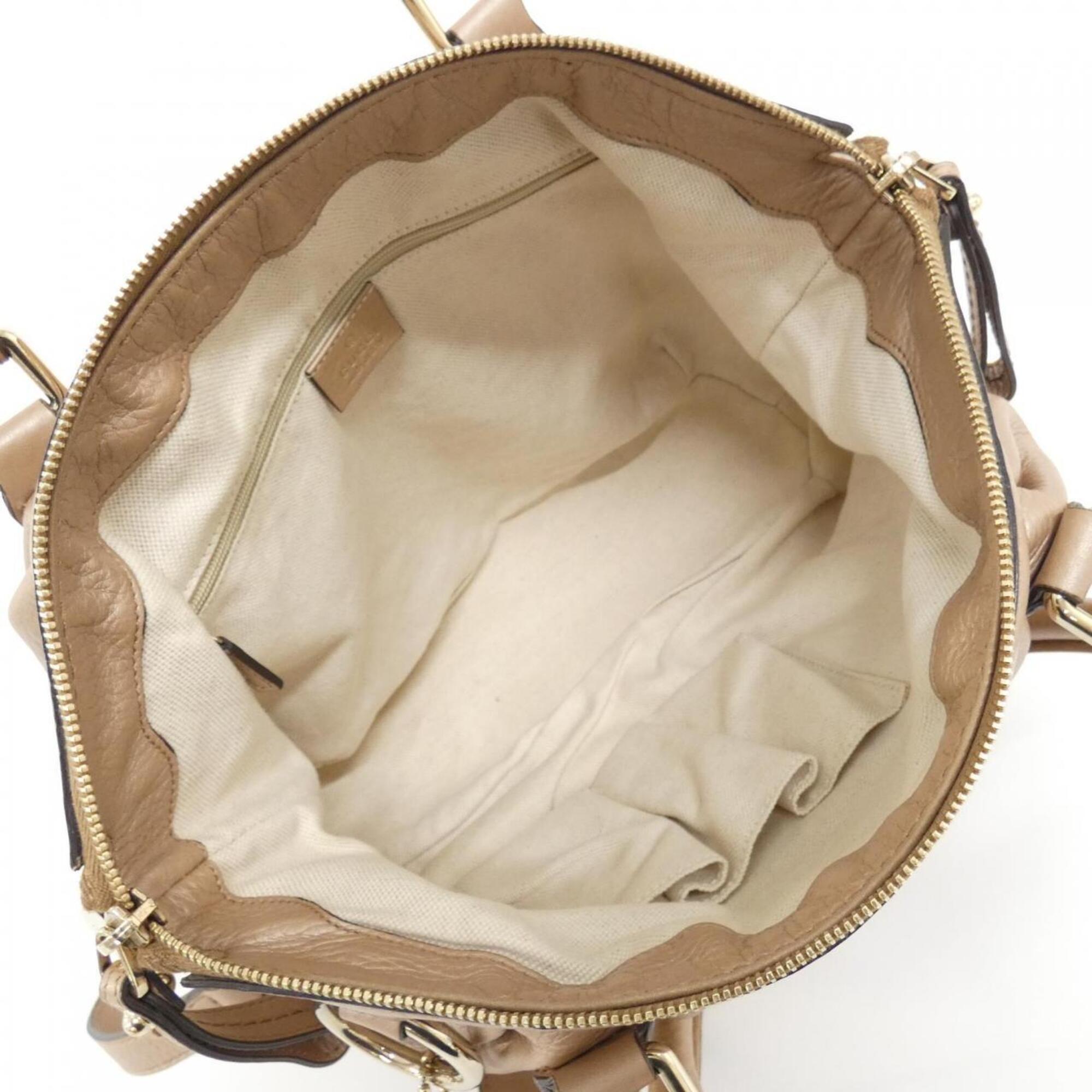 Gucci Metallic Pink Leather Handbag (Pre-Owned)