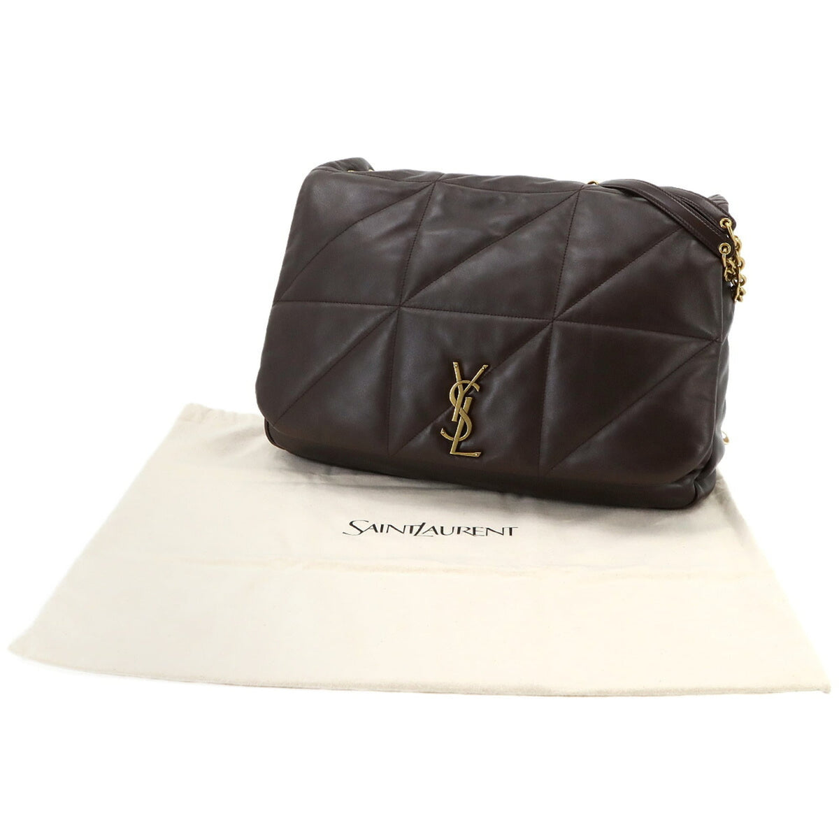 Saint Laurent Brown Leather Handbag Shoulder Bag (Pre-Owned)