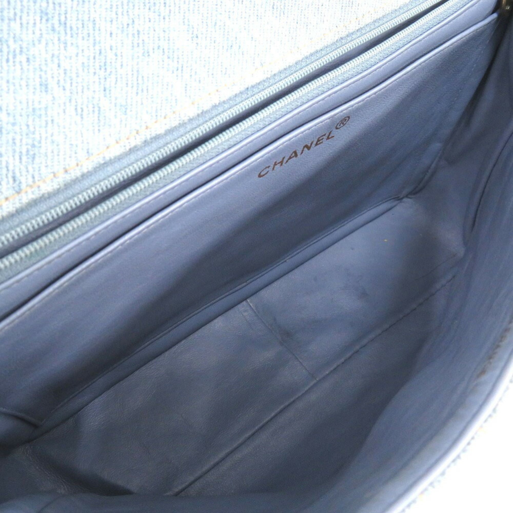 Chanel Blue Denim Plastic Shoulder Bag (Pre-Owned)