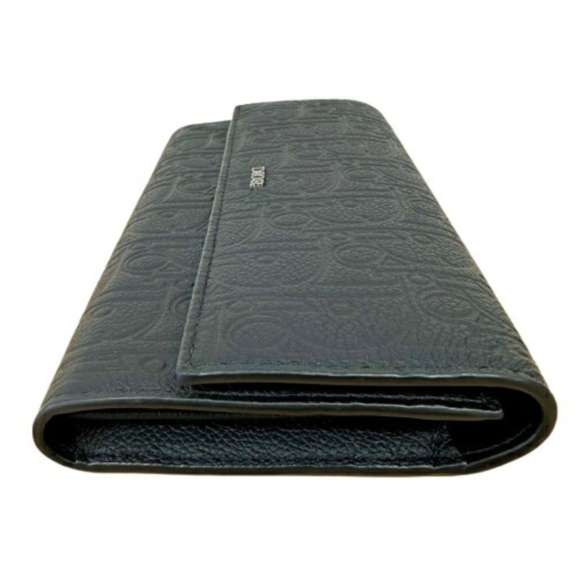 Dior Homme Black Leather Long Wallet (Bi-Fold) (Pre-Owned)