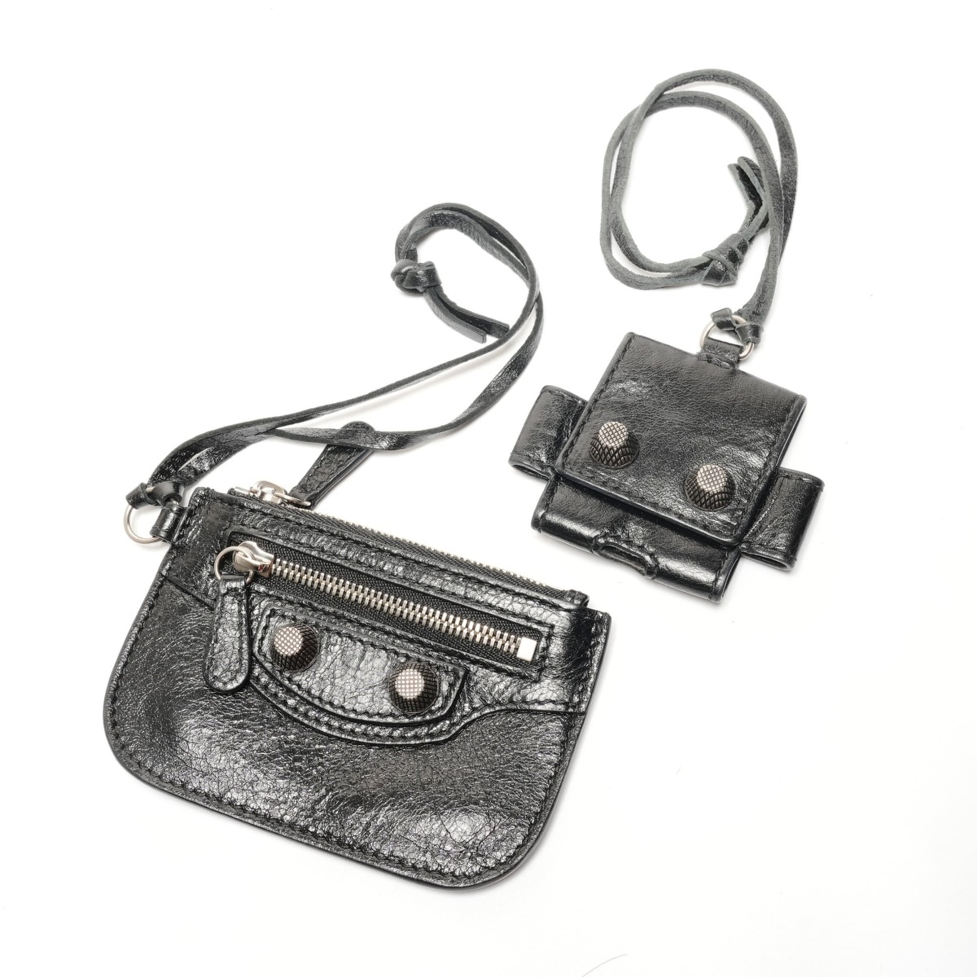 Balenciaga Black Leather Shoulder Bag (Pre-Owned)