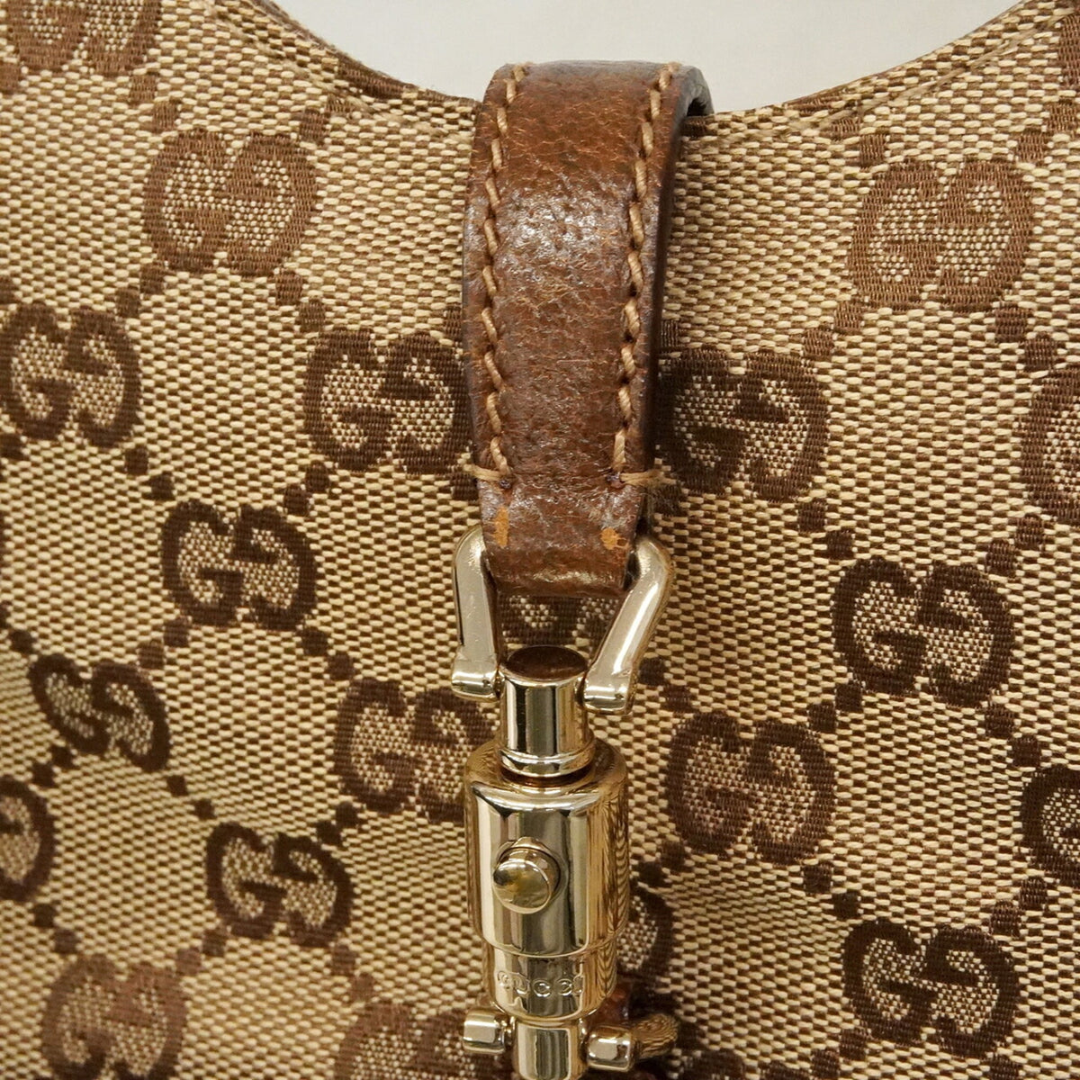Gucci Brown Canvas Handbag (Pre-Owned)